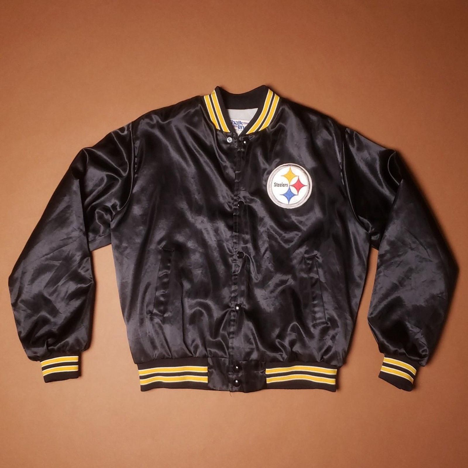Vintage Pittsburg Steelers Chalkline Satin Bomber Jacket NFL