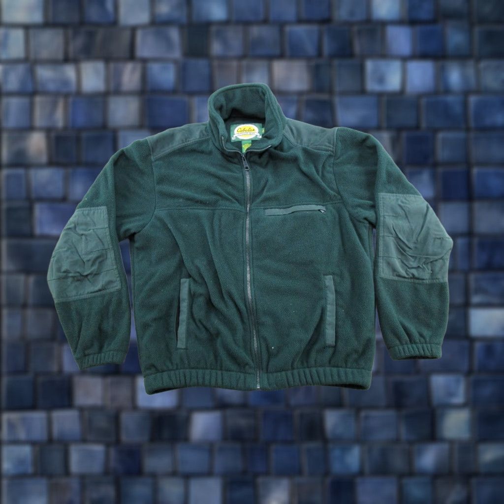 Vintage VINTAGE Cabela's Jacket Outdoor Shirt Mens M Green Fleece Zip Pocket Stand-Up Collar Middle-Length Size US M / EU 48-50 / 2 - 1 Thumbnail