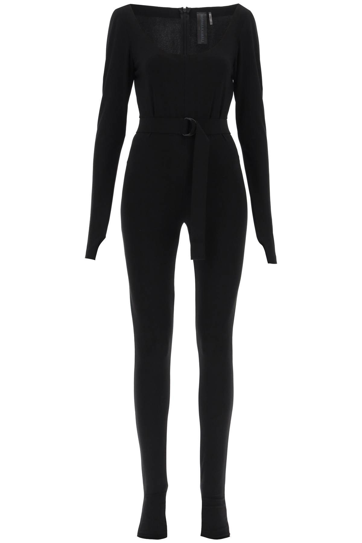 image of Norma Kamali Poly Lycra Catsuit in Nero, Women's (Size 26)