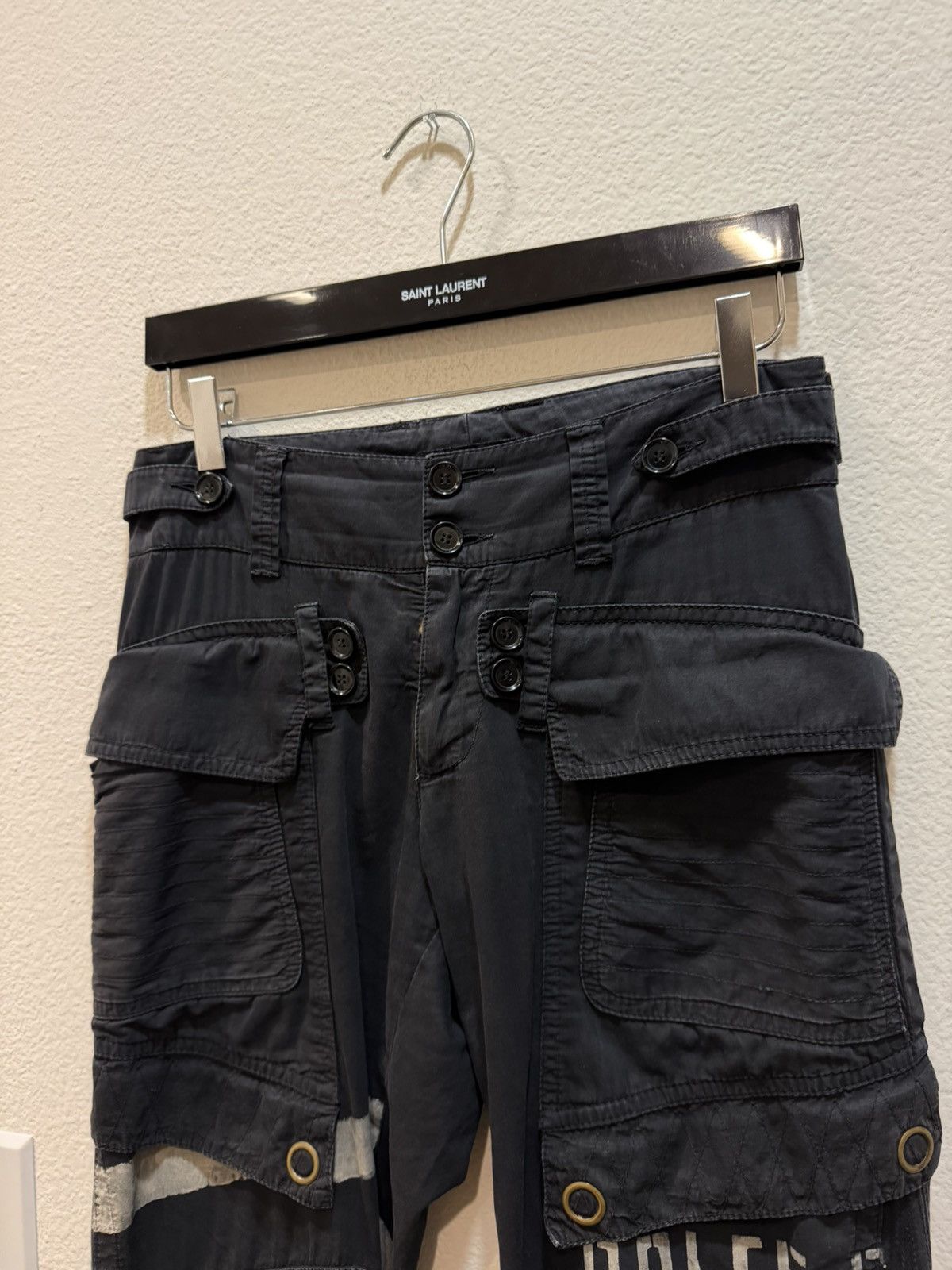 Dolce & Gabbana SS04 Reinforced Painted Cargo Utility Pants 44 Size US 30 / EU 46 - 2 Thumbnail
