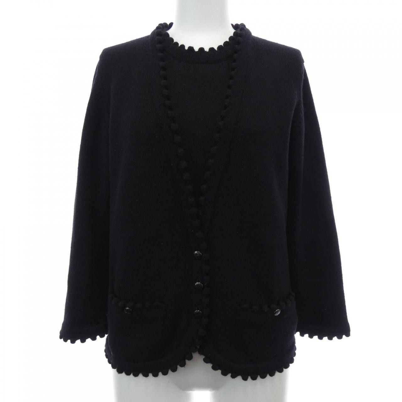 Chanel Chanel Chanel Cashmere Knit Textile Tops P59711K07794 DUTY FREE for USA Size ONE SIZE - 1 Thumbnail