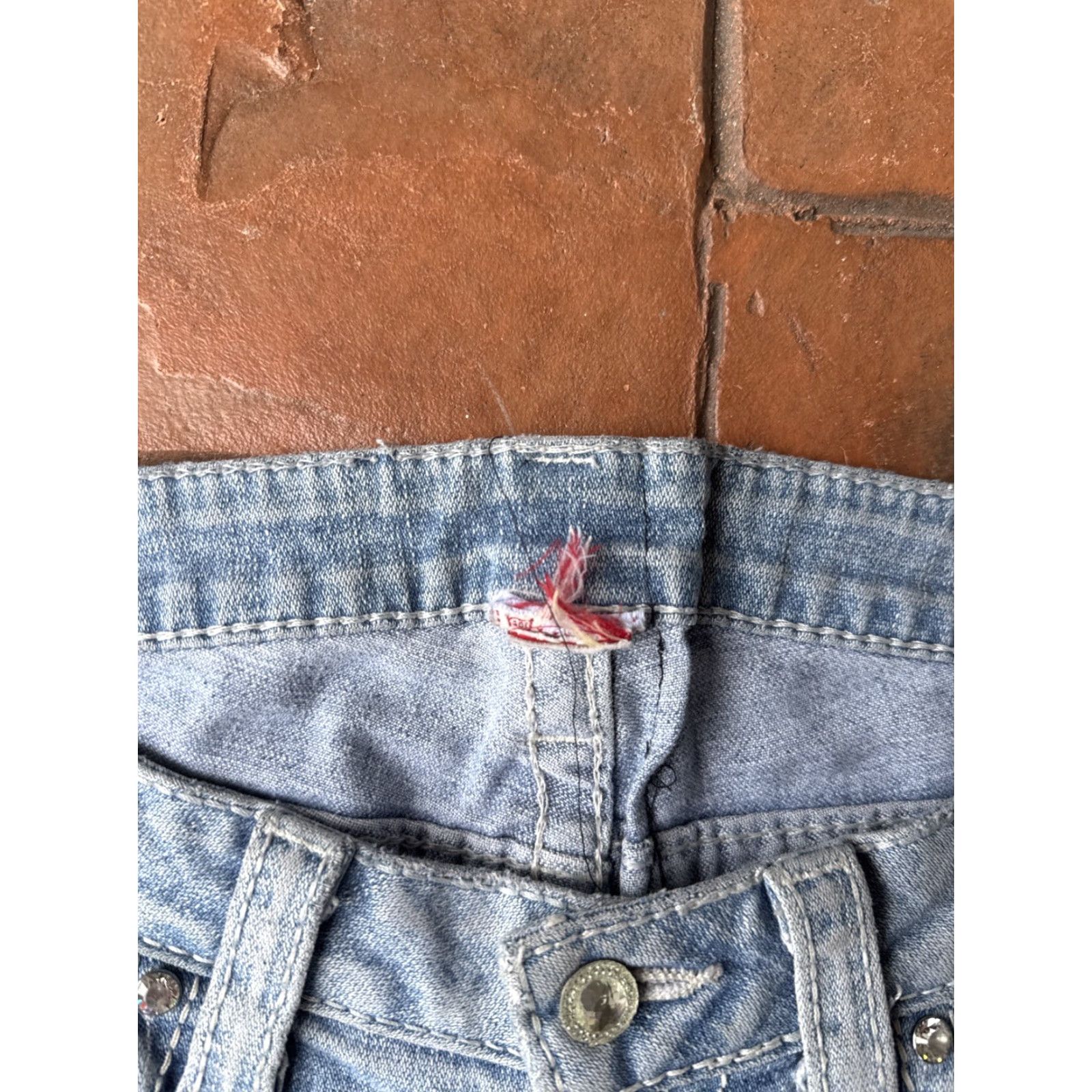 True Religion True Religion Joey Big T Bootcut Flare Jeans Womens 32x30 Blue 5-Pocket Denim Cotton Blend Hip Hop Grunge Biker Gothic 90s Mens Womens Boys Girls Size 24" / US 00 / IT 34 - 3 Thumbnail
