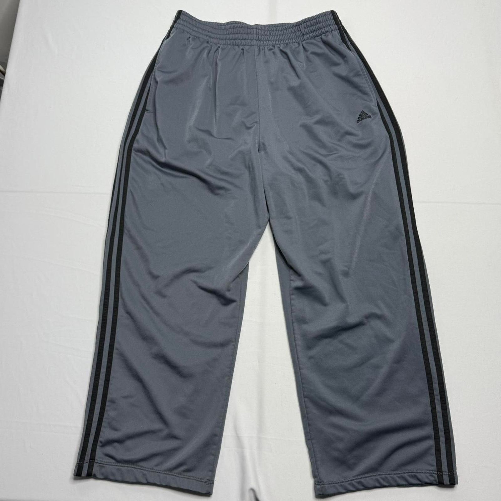 Adidas Adidas Grey Track Pants With Black Stripes Size XL Size US 41 - 2 Thumbnail