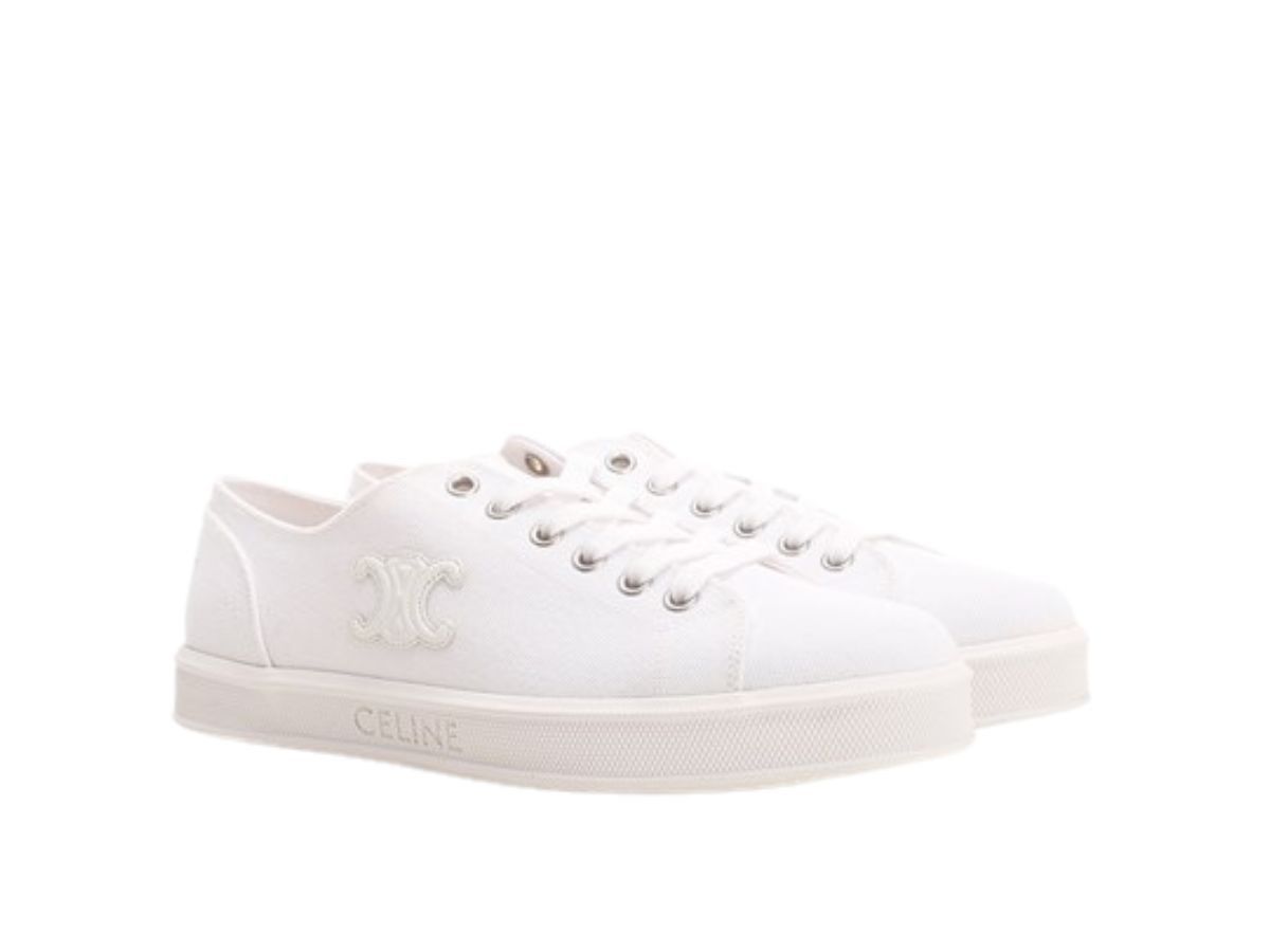 Celine o1bcso1str0625 355842220C Low-Top Sneakers in Optic White Size US 6 / IT 36 - 2 Thumbnail