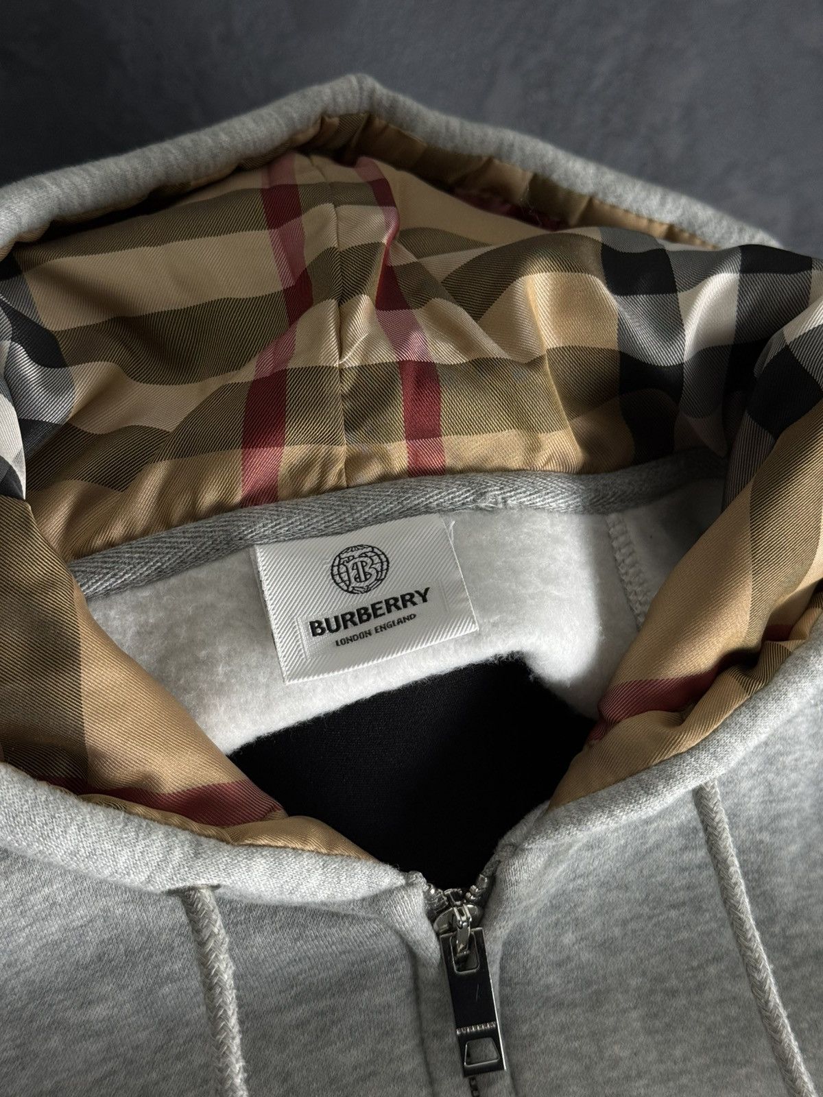 Burberry Burberry Women's Grey Zip Up Hoodie Sweatshirt Size M / US 6-8 / IT 42-44 - 12 Thumbnail