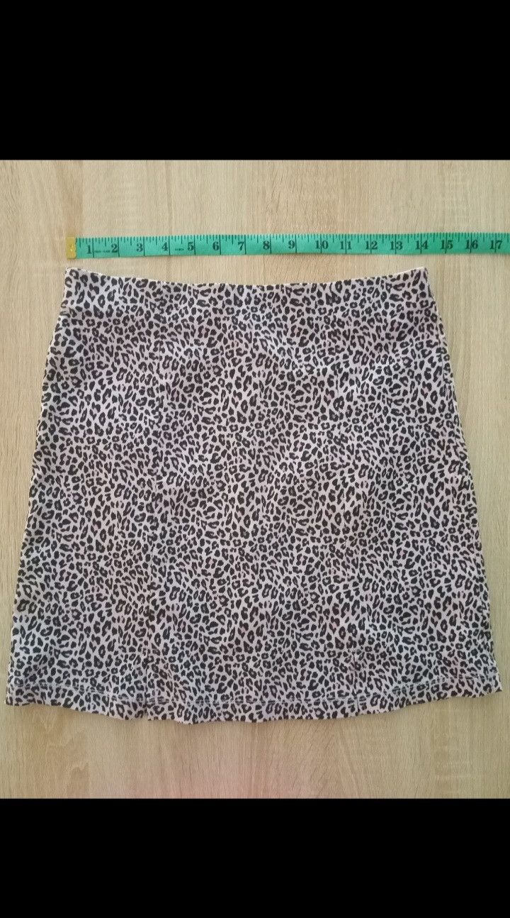 Topshop Topshop Pink & Black Leopard Sexy Mini Skirt Size 30" / US 8 / IT 44 - 4 Thumbnail