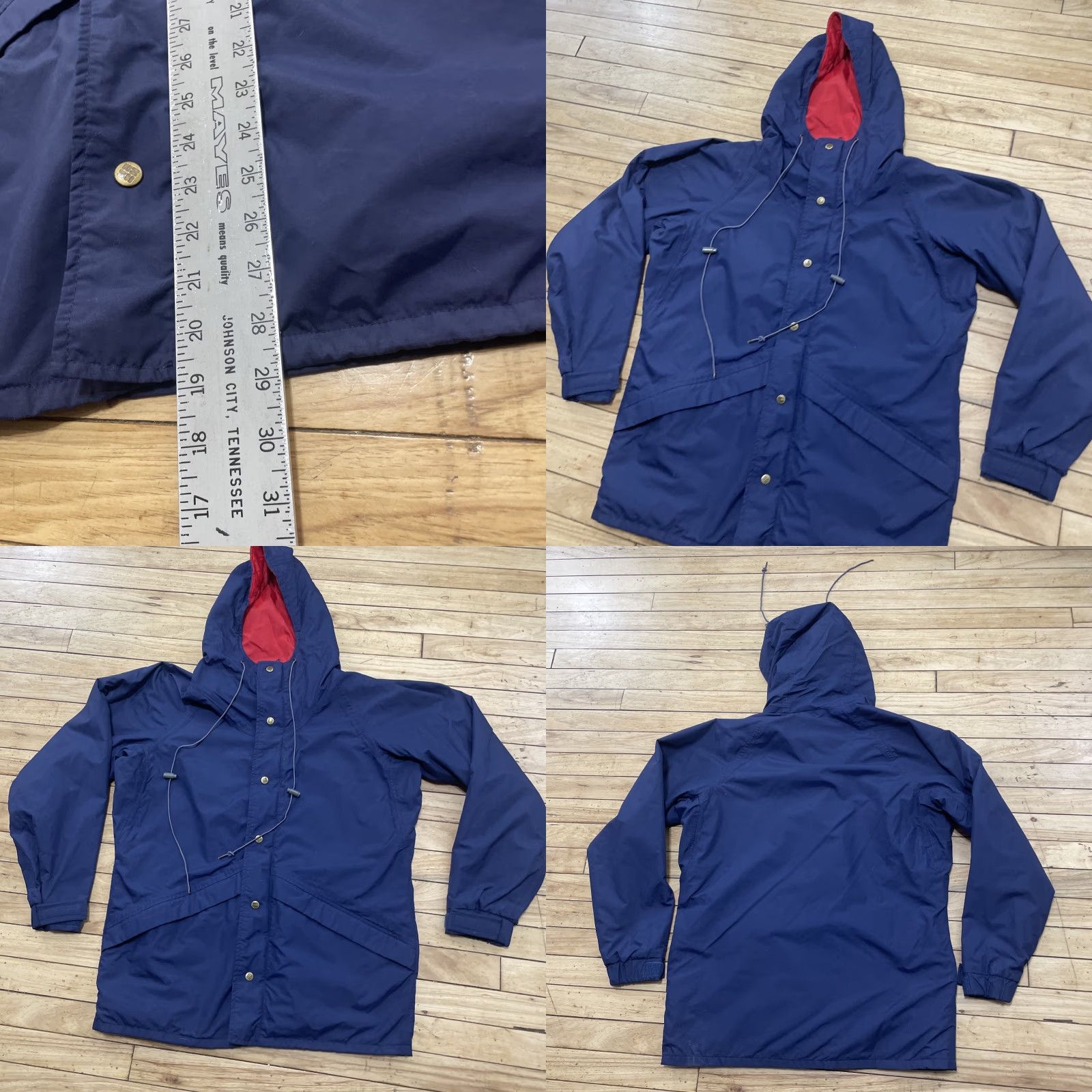 Burlington VINTAGE Columbia Ultrex Burlington Parka Jacket Men M Blue Red Line Coat Stadium 90s Wind Rain Windproof Nylon Parka Mens Jacket Size US M / EU 48-50 / 2 - 9 Thumbnail