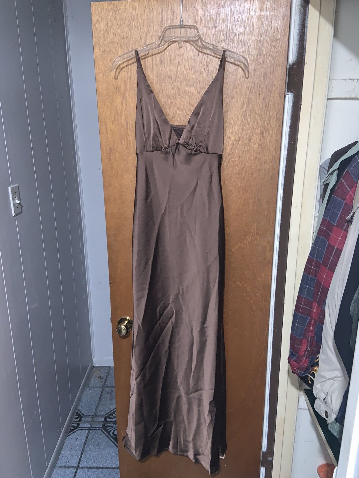 Shein Womens - Sheinbae Maxi Dress - Metallic Brown - Size Small Size S / US 4 / IT 40 - 1 Thumbnail