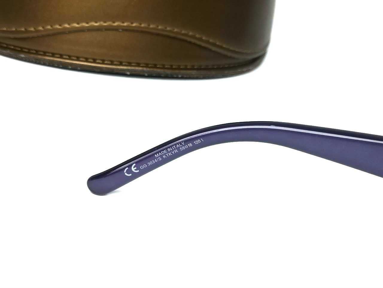 Gucci GUCCI Purple Frame Interlocking GG 3034/S Sunglasses Size ONE SIZE - 6 Thumbnail