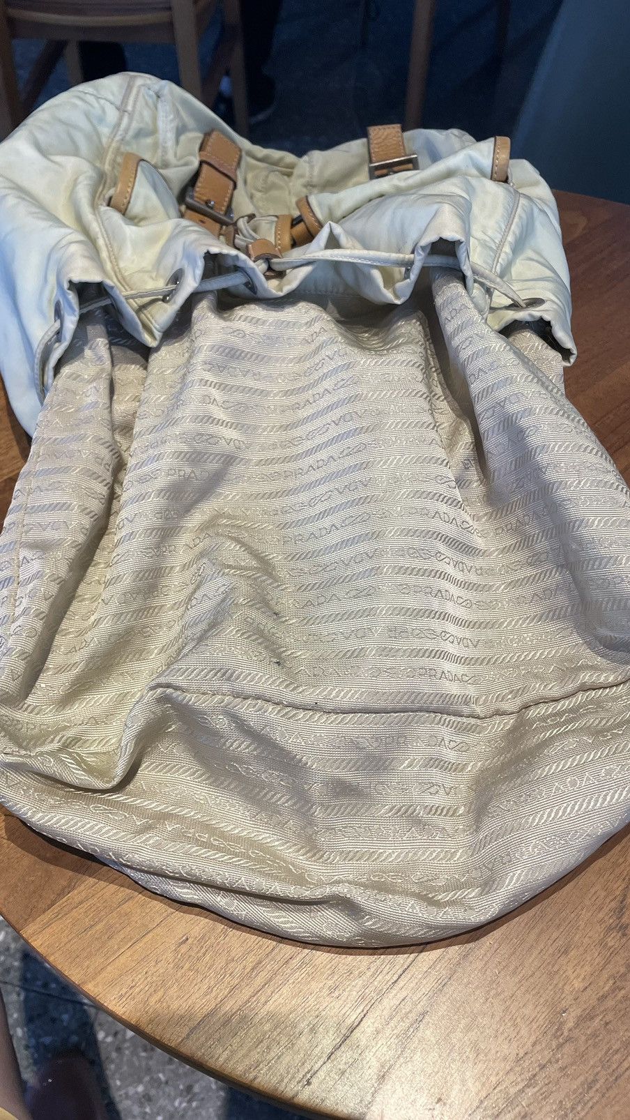 Prada × Vintage Prada Sport Cream Ivory Brown Nylon Leather Size ONE SIZE - 3 Thumbnail