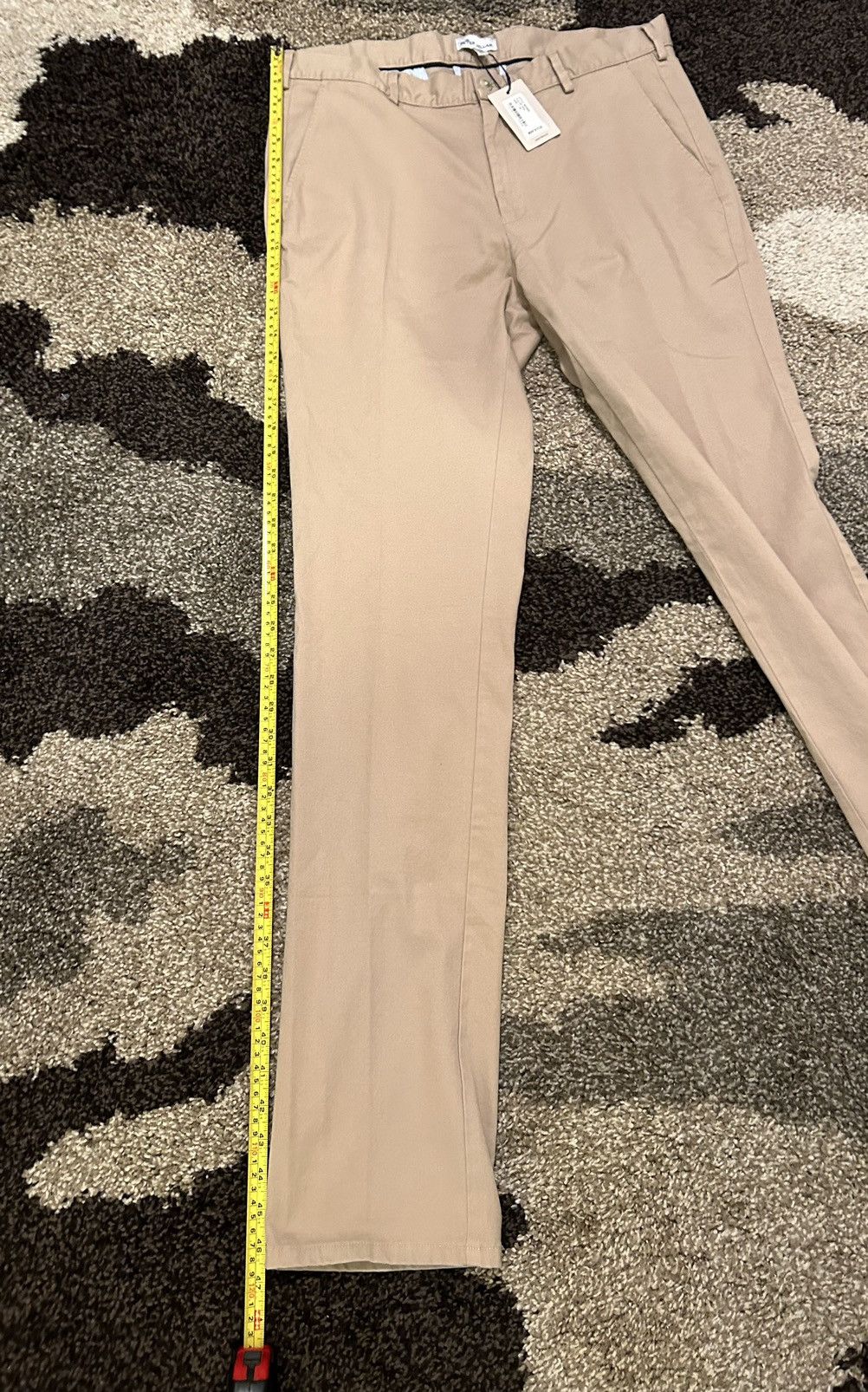 Peter Millar Peter Millar Flat Front Pilot Twill Khaki Pants Pima ME0B06 Size US 34 / EU 50 - 6 Thumbnail
