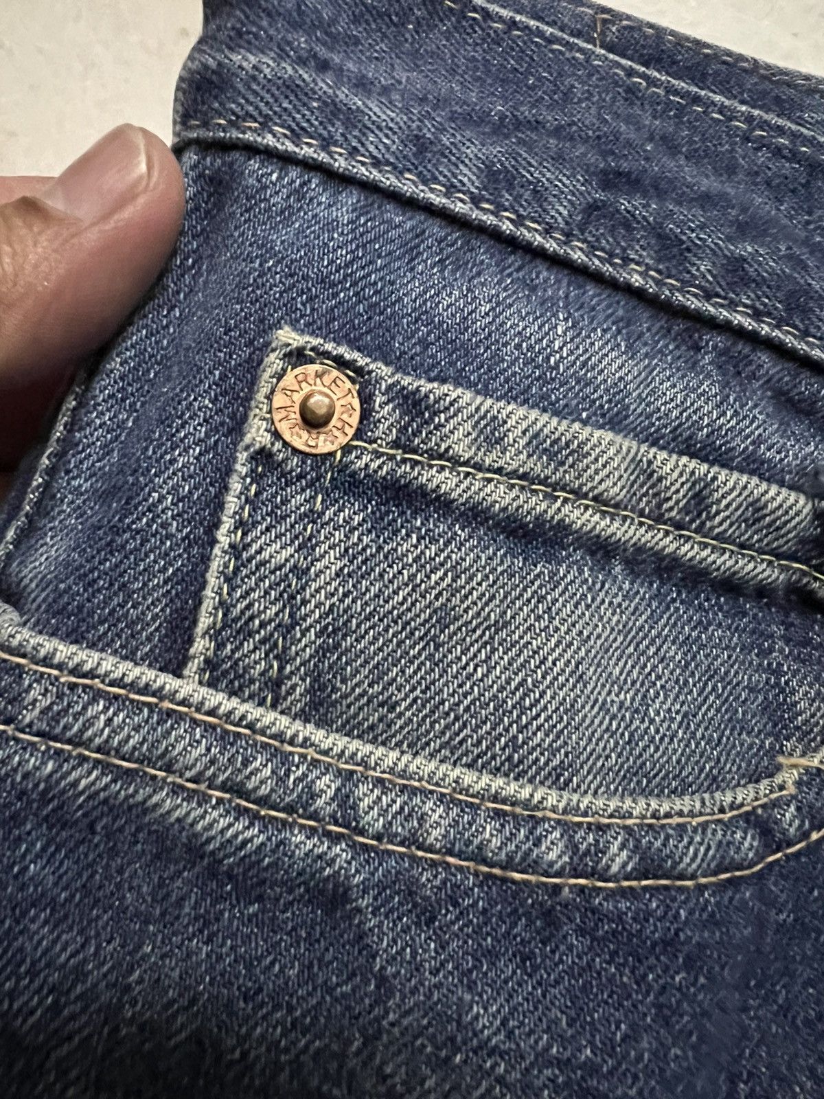 Japanese Brand 80’s H.R Market Blue Blue Japan Selvedge Jean Size US 31 - 9 Thumbnail