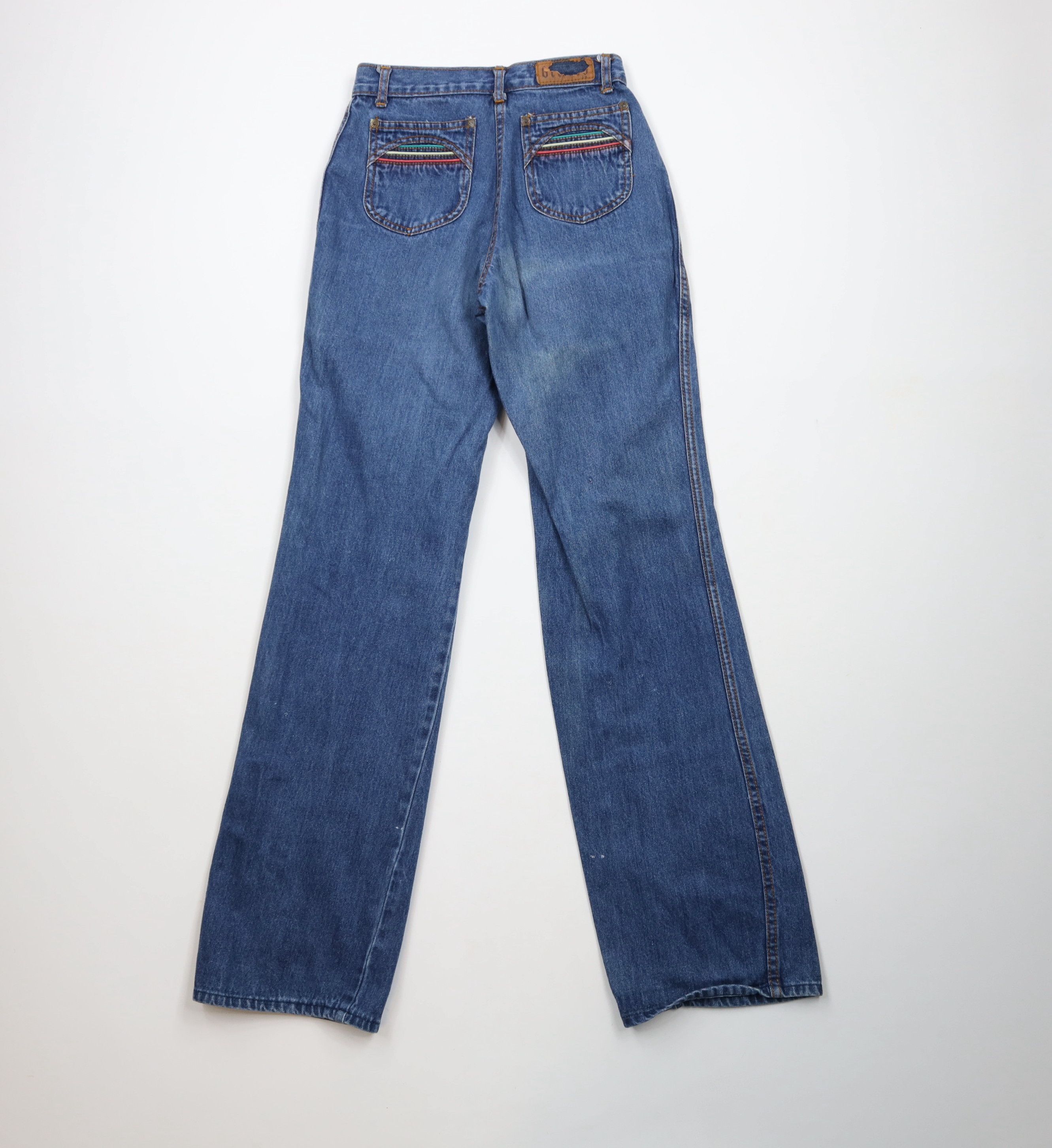 Vintage Vintage 80s 90s Streetwear Flared Wide Leg Denim Jeans Size 30" / US 8 / IT 44 - 11 Thumbnail