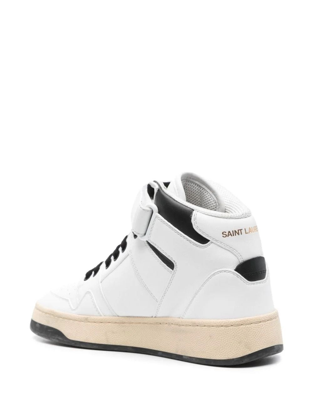Saint Laurent Paris oc11z1125 Lax Sneakers in Washed Out Effect Leather Size US 7 / IT 37 - 3 Thumbnail