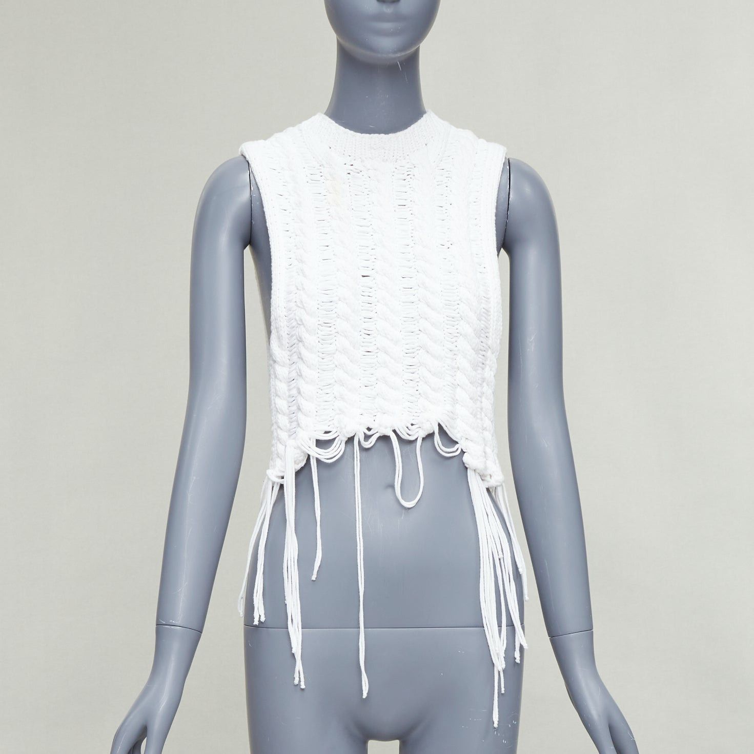 Ann Demeulemeester rare ANN DEMEULEMEESTER white heavy knit