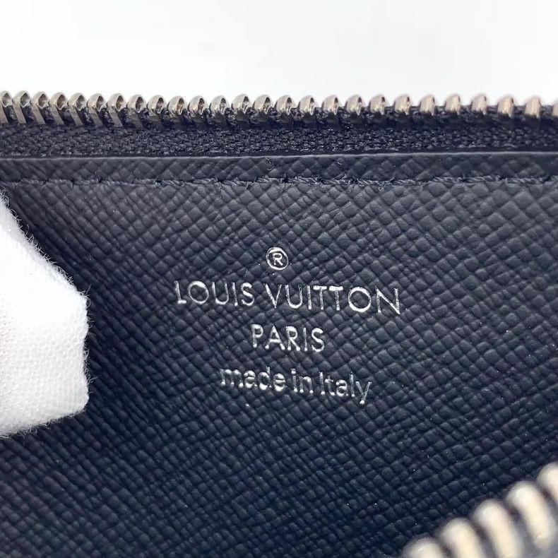 Louis Vuitton Louis Vuitton Black and grey logo presbyopic leather walle Size ONE SIZE - 7 Thumbnail