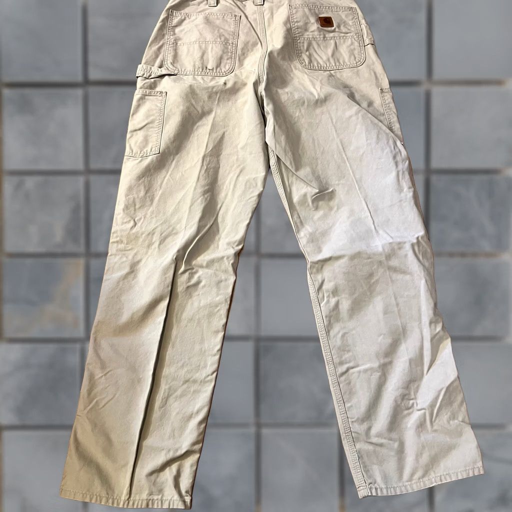 Carhartt Carhartt Carpenter Pants Mens 38 X36 Loose Original Fit Work Khaki Beige Size US 38 / EU 54 - 1 Thumbnail