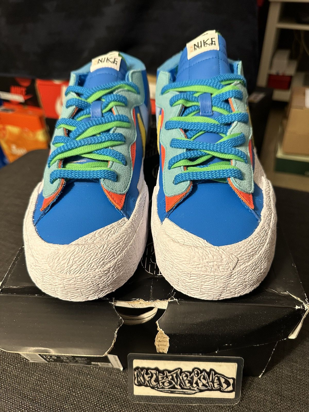 Kaws × Nike × Sacai Nike Blazer Low Sacai/ KAWS size 12.5 Size US 12.5 / EU 45-46 - 2 Thumbnail
