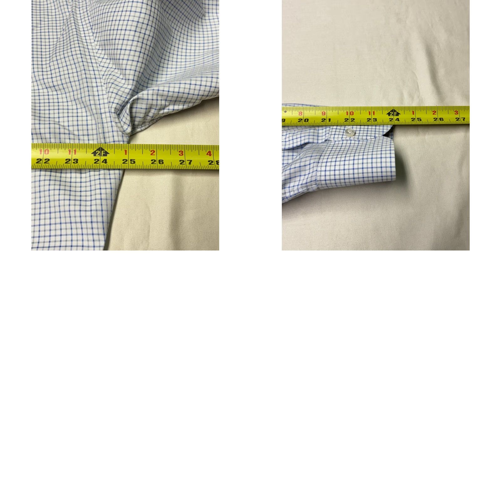 Vintage Luigi Borrelli Napoli Mens Shirt 17.5 44 Blue White Micro Check Made Italy Dress Shirt Classic Fit Size US XXL / EU 58 / 5 - 8 Thumbnail