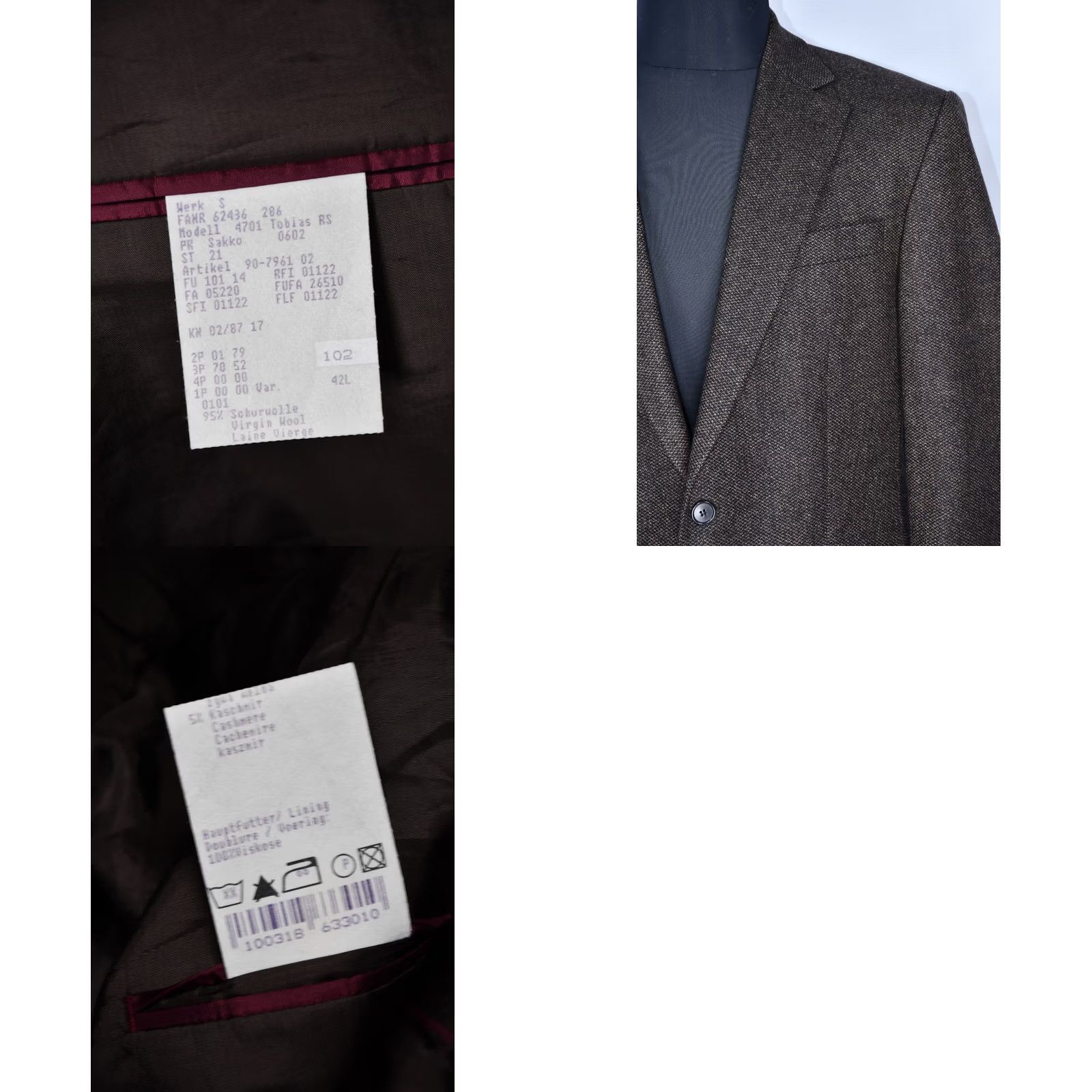 Vintage Cerruti Blazer Shirt Men Brown Wool 95%Wool 5%Cashmere 42L Vintage No/Regular Size 42 L Brown Mens Blazer Size 42R - 8 Thumbnail