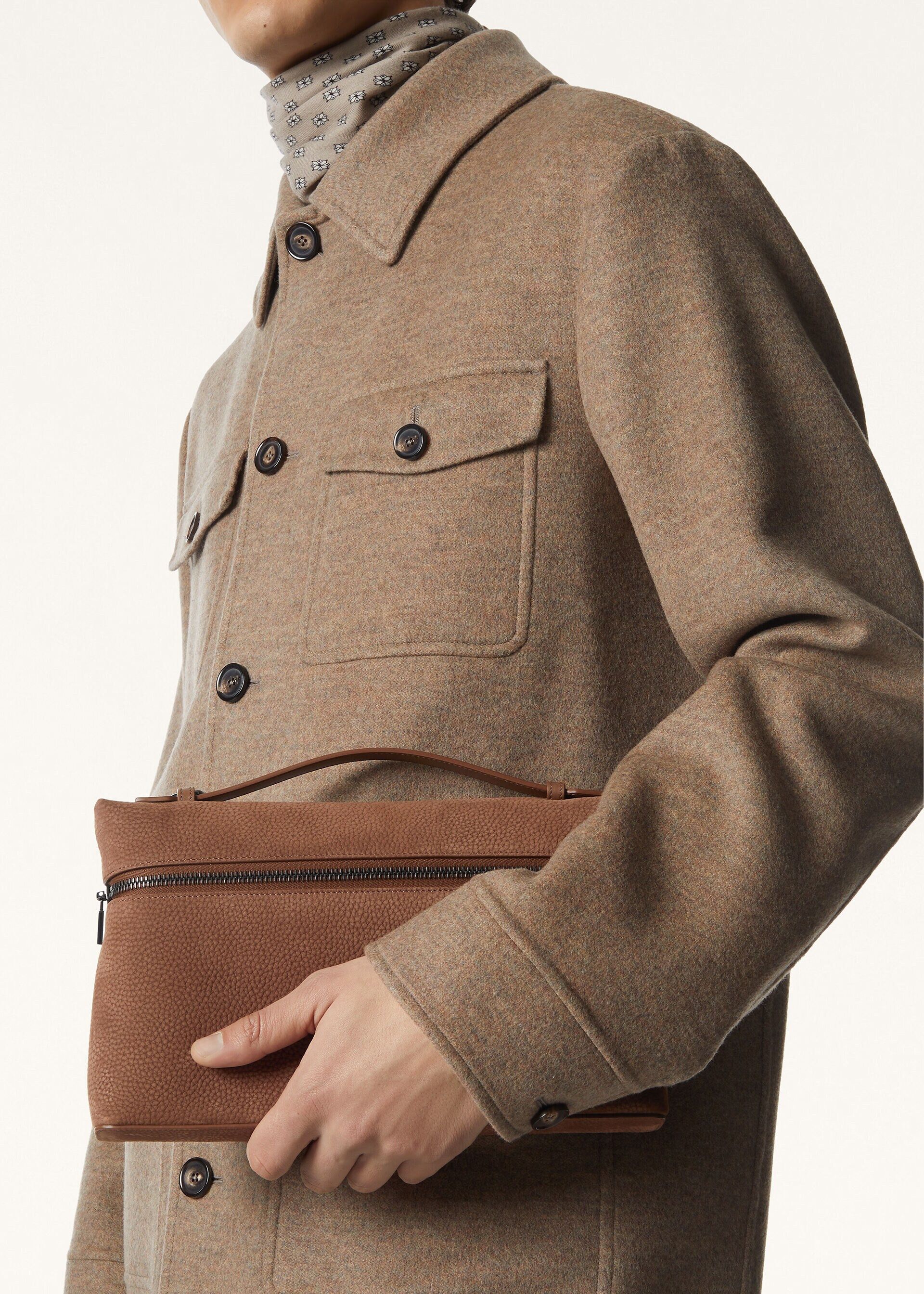 Loro Piana os11x0426 FAP4796 Size: OS / L29 Extra Pouch in Brownie Size ONE SIZE - 8 Thumbnail