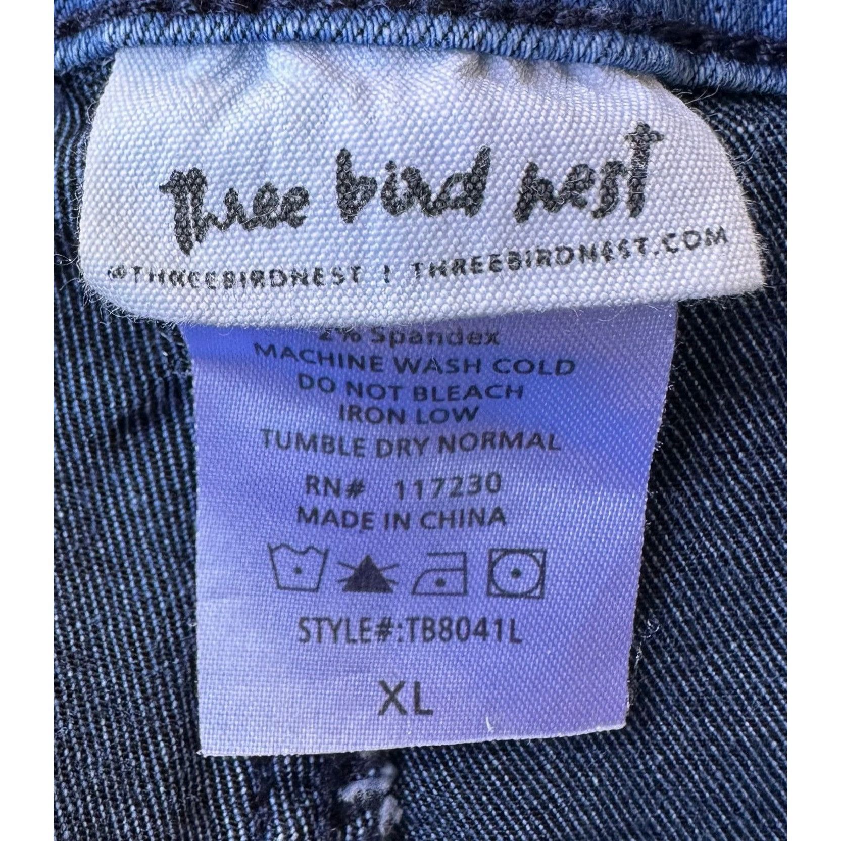 Designer Three Bird Nest Jeans Girls XL Denim Bell bottoms High Wais Size 26" / US 2 / IT 38 - 12 Thumbnail