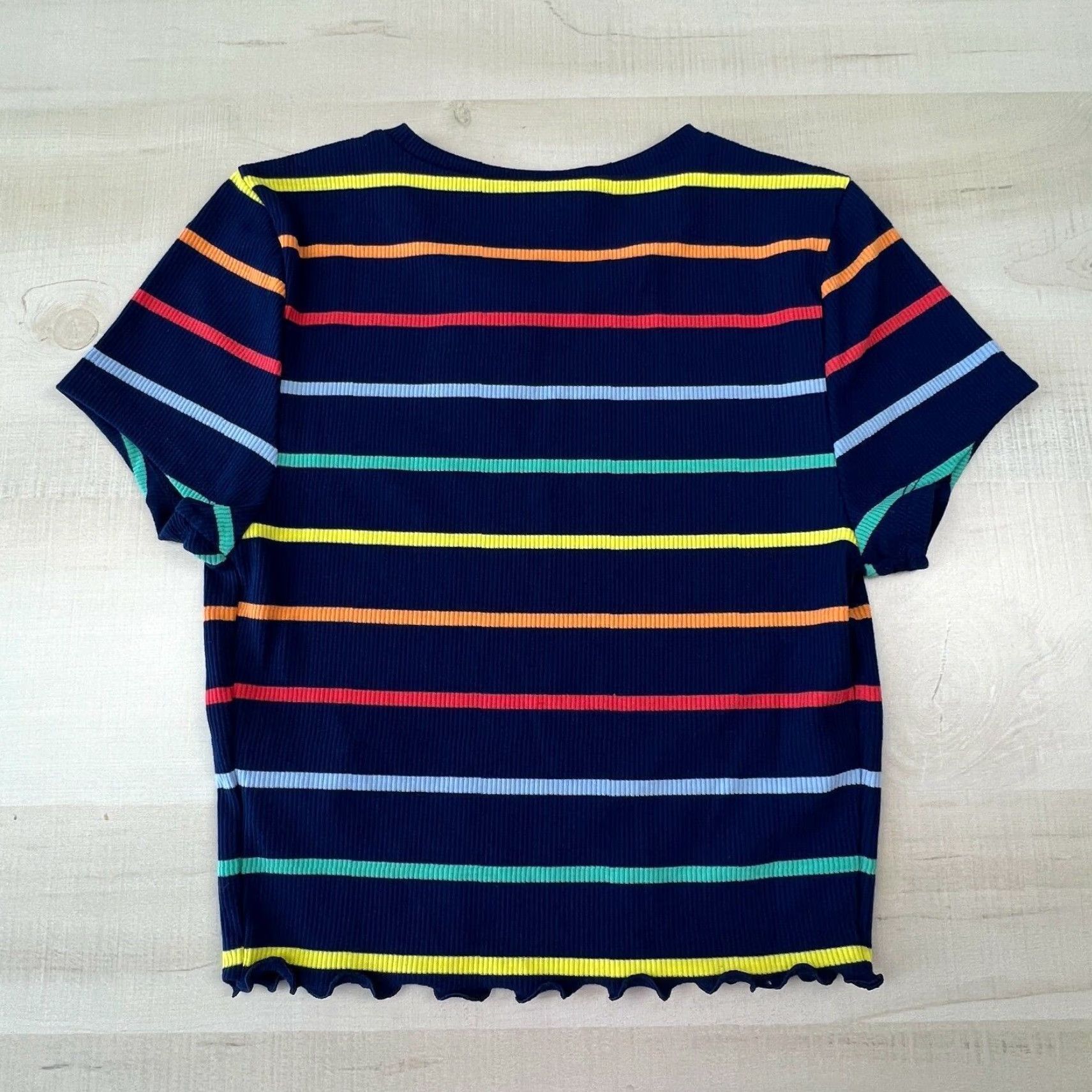Forever 21 Forever 21 Pajama Top Women Small Juniors Blue Striped Sleepwear Short Sleeve New Size S / US 4 / IT 40 - 7 Thumbnail