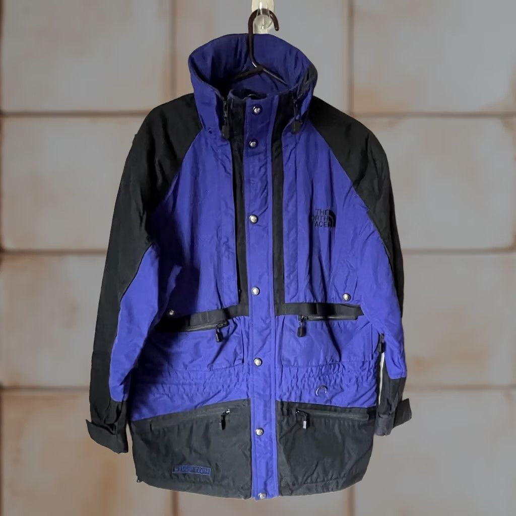 The North Face VINTAGE The North Face Steep Tech Jacket Men L Ski Blue/Black Zip-Up Hood Wind-Resistant Water-Resistant Pockets 00s? Size US L / EU 52-54 / 3 - 1 Thumbnail