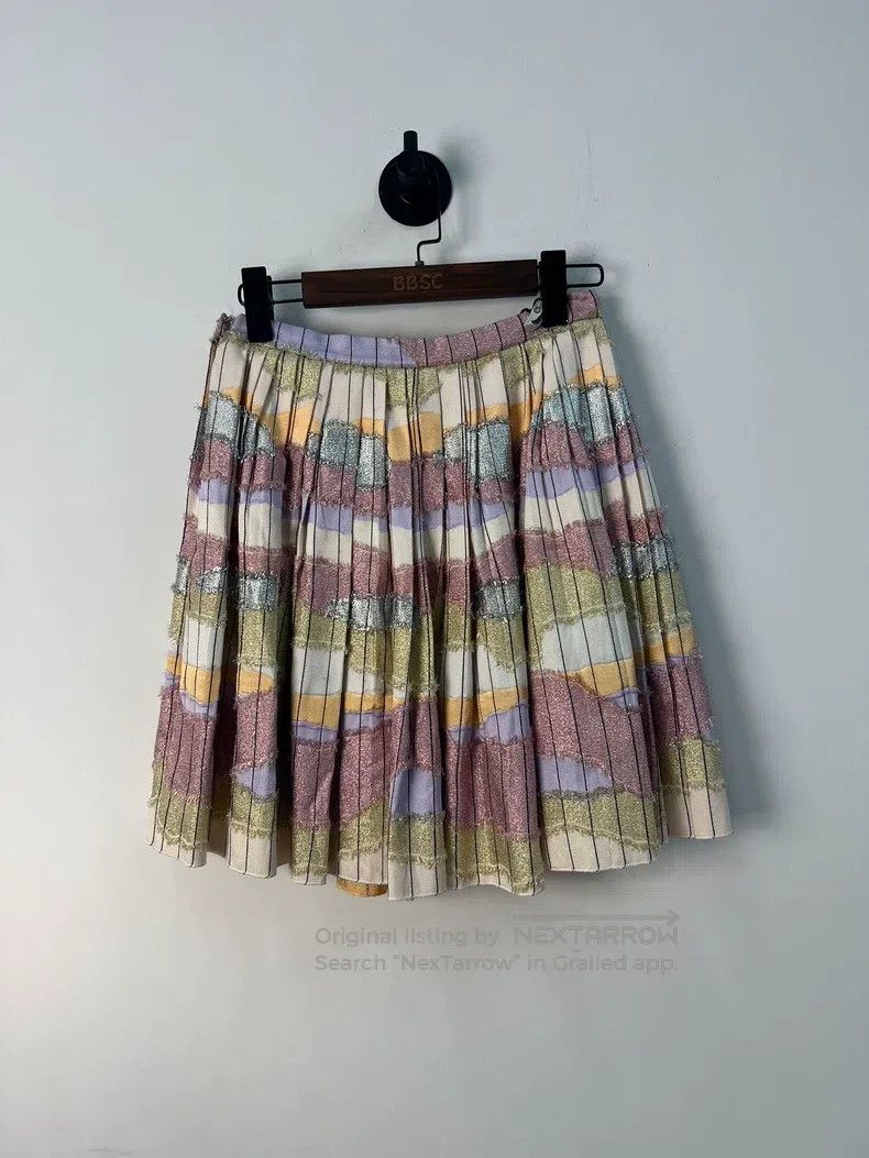 Dior Dior Woollen mulberry silk blended pleated skirt Size 24" / US 00 / IT 34 - 2 Thumbnail
