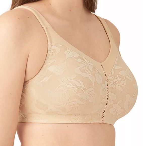 Other Wacoal 85276 Full Figure Seam & Wireless Bra beige sz 36D Size ONE SIZE - 3 Thumbnail