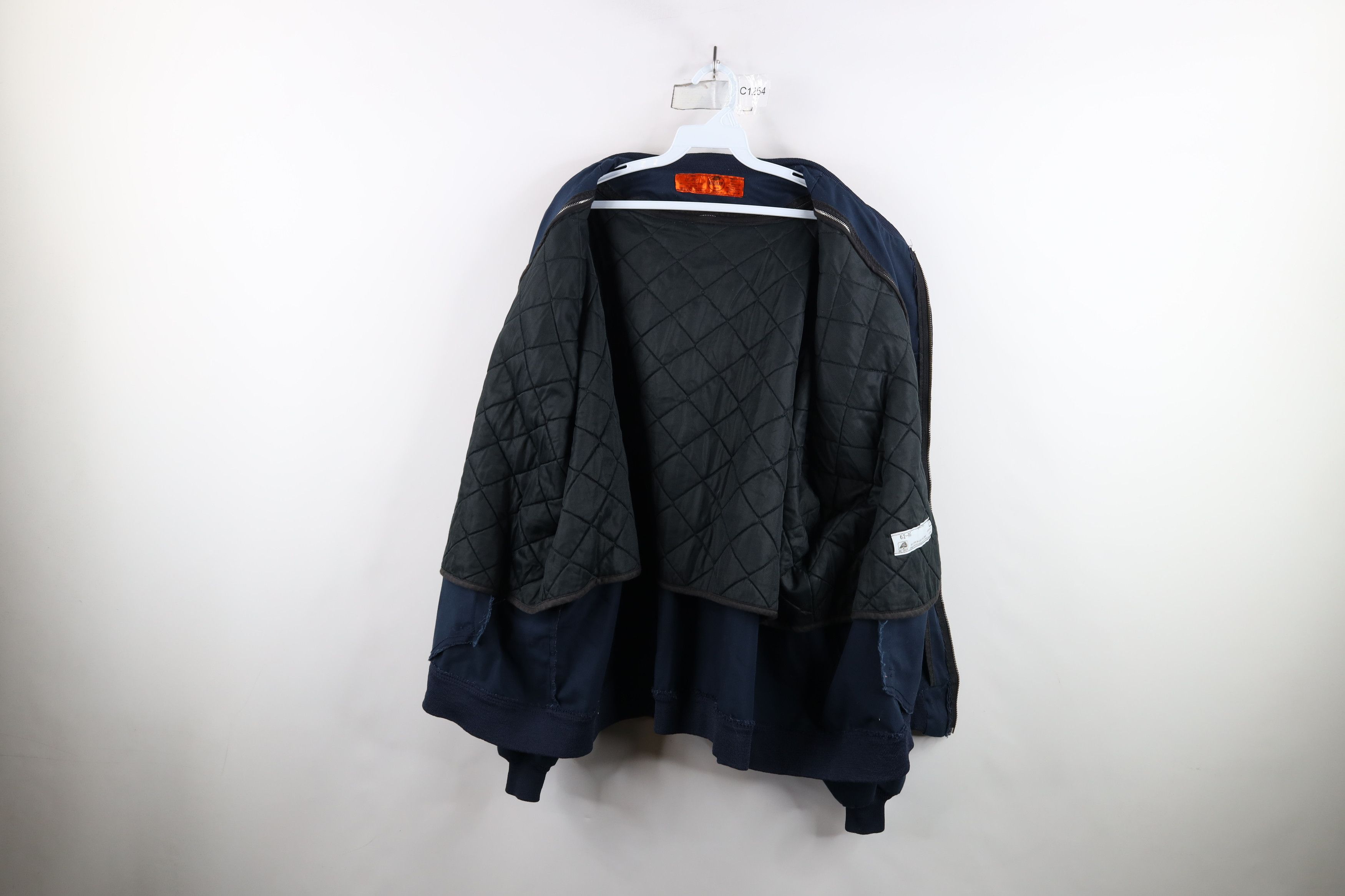 Vintage Vintage 90s Streetwear Workwear Mechanic Bomber Jacket Blue Size US XXL / EU 58 / 5 - 10 Thumbnail
