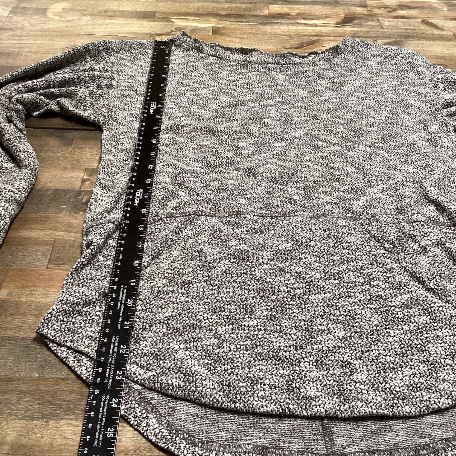 Prana prAna Sweater Women S Gray Marled Raw Edge Neck Pullover Kangaroo Pocket Outdoor Size S / US 4 / IT 40 - 7 Thumbnail
