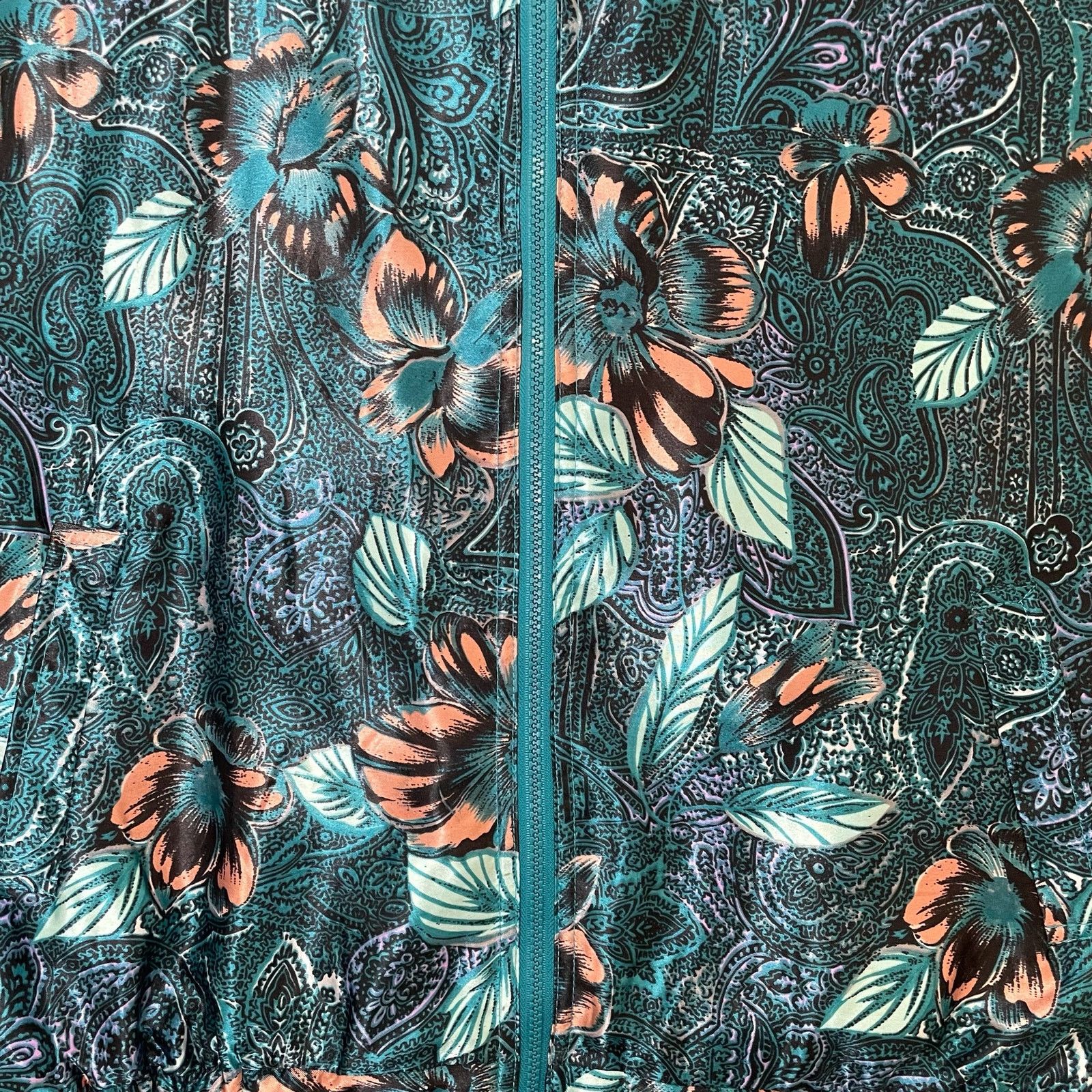 Vintage RAFAEL Reversible Floral Satin Bomber Track Jacket Medium Size US M / EU 48-50 / 2 - 3 Thumbnail