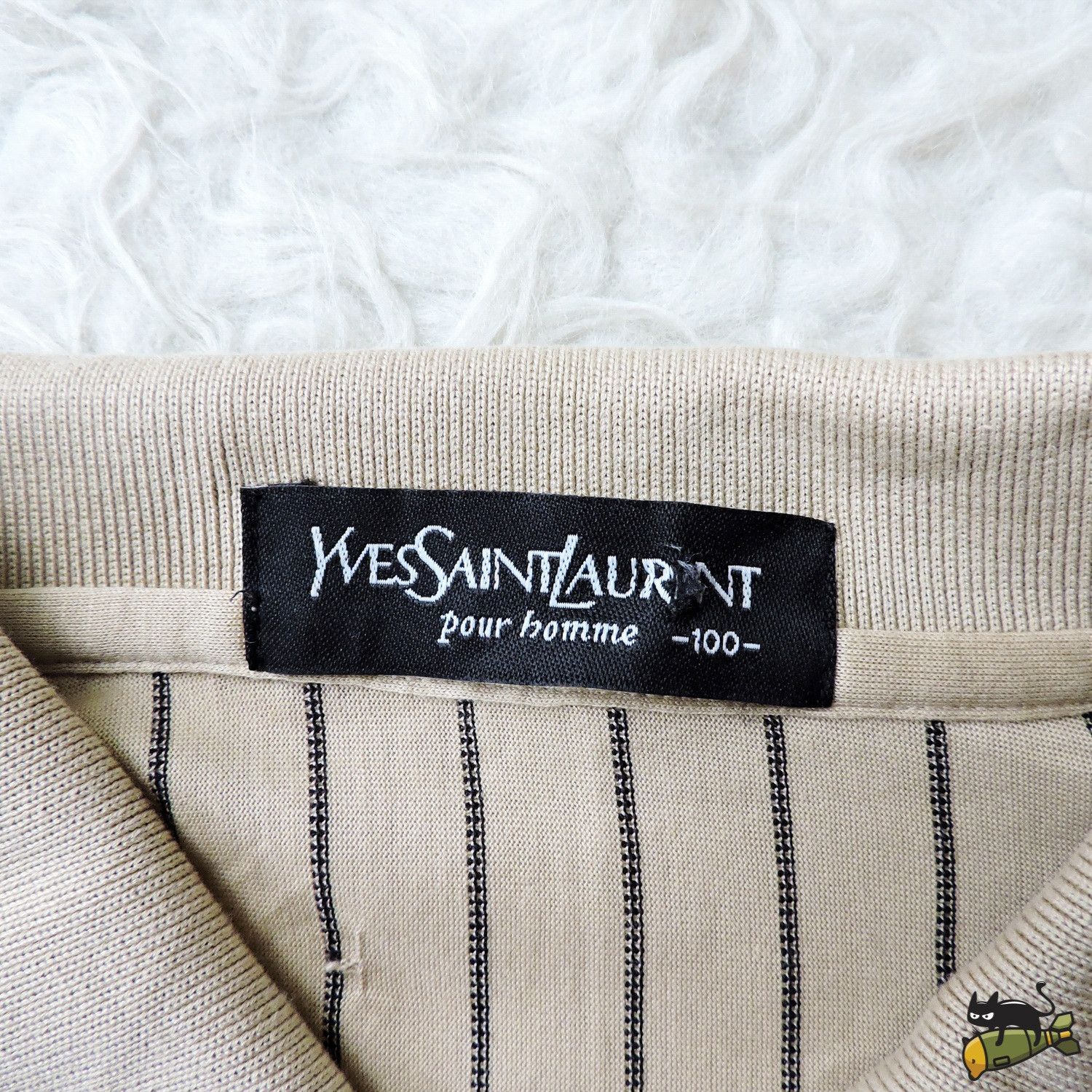 Yves Saint Laurent YVES SAINT LAURENT POUR HOMME STRIPED POLO SHIRT Size US M / EU 48-50 / 2 - 2 Thumbnail