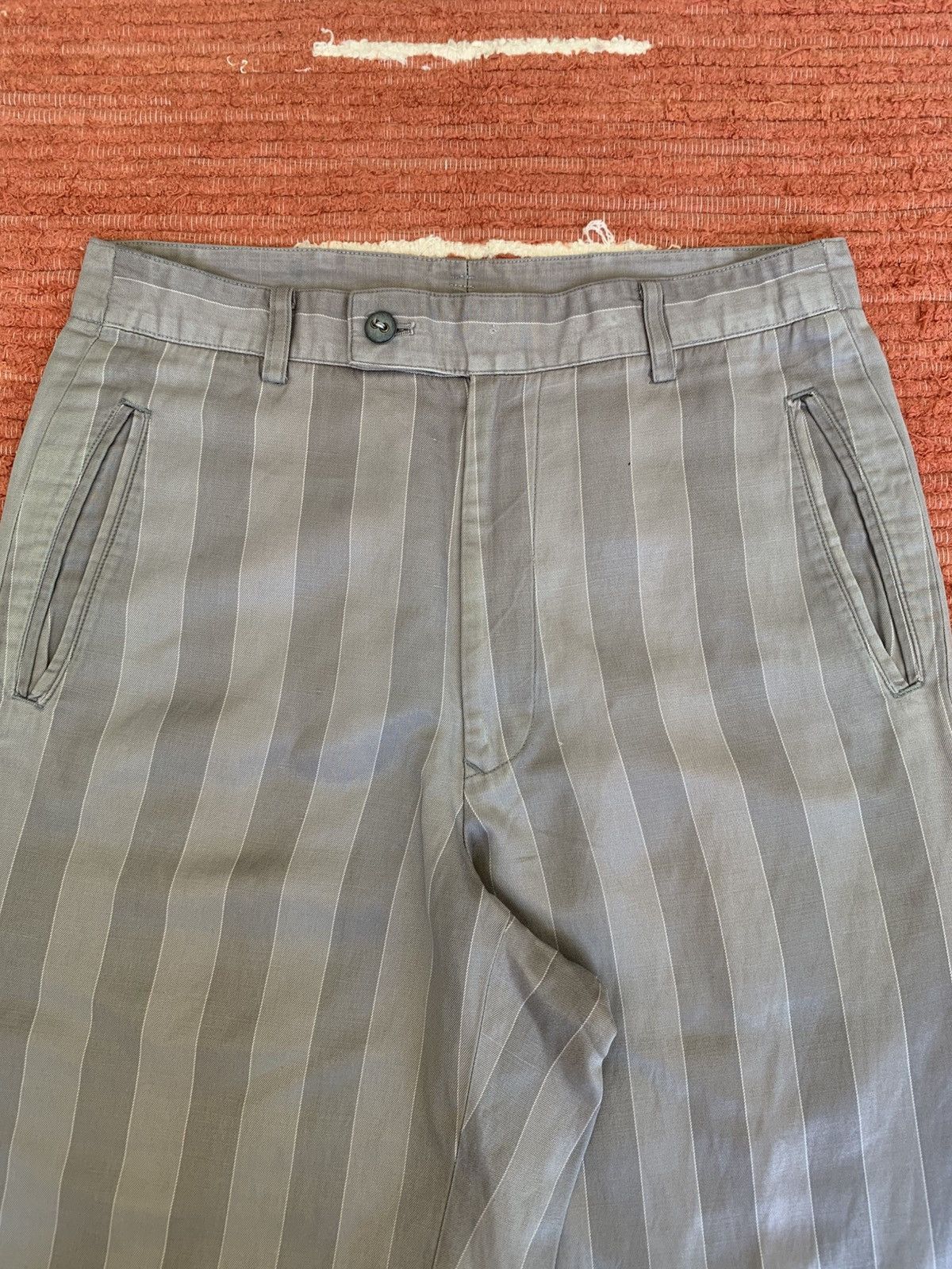 Issey Miyake 90’s Issey Miyake Pinstripe Trousers Size US 29 - 2 Thumbnail