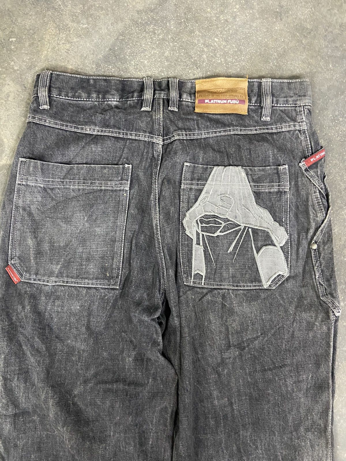 Vintage y2k Fubu Platinum jeans Embroidery back hit