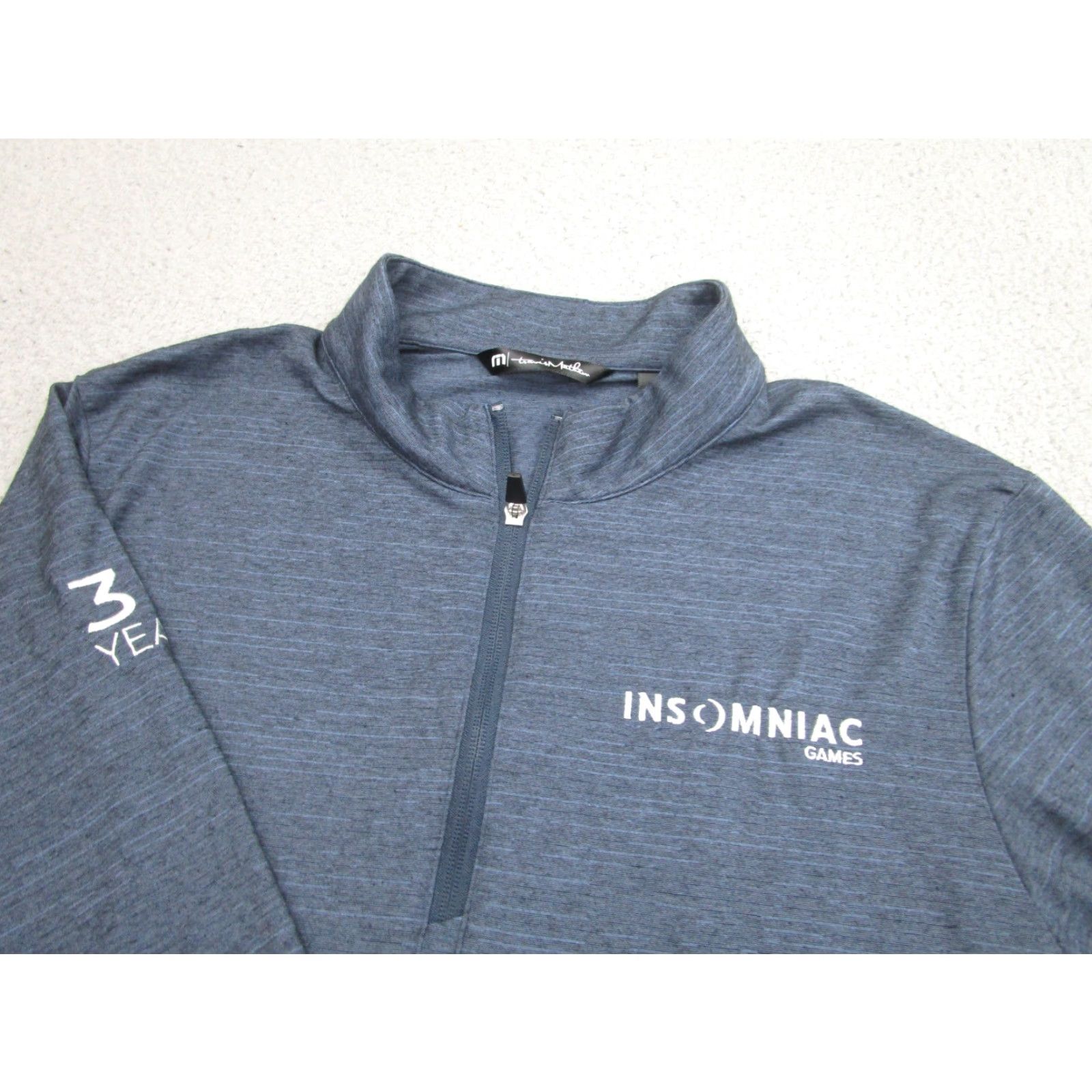 TravisMathew Travis Mathew Sweater Mens Large Blue Insomniac Games 30 Years Employee 1/4 Zip Size US L / EU 52-54 / 3 - 2 Thumbnail