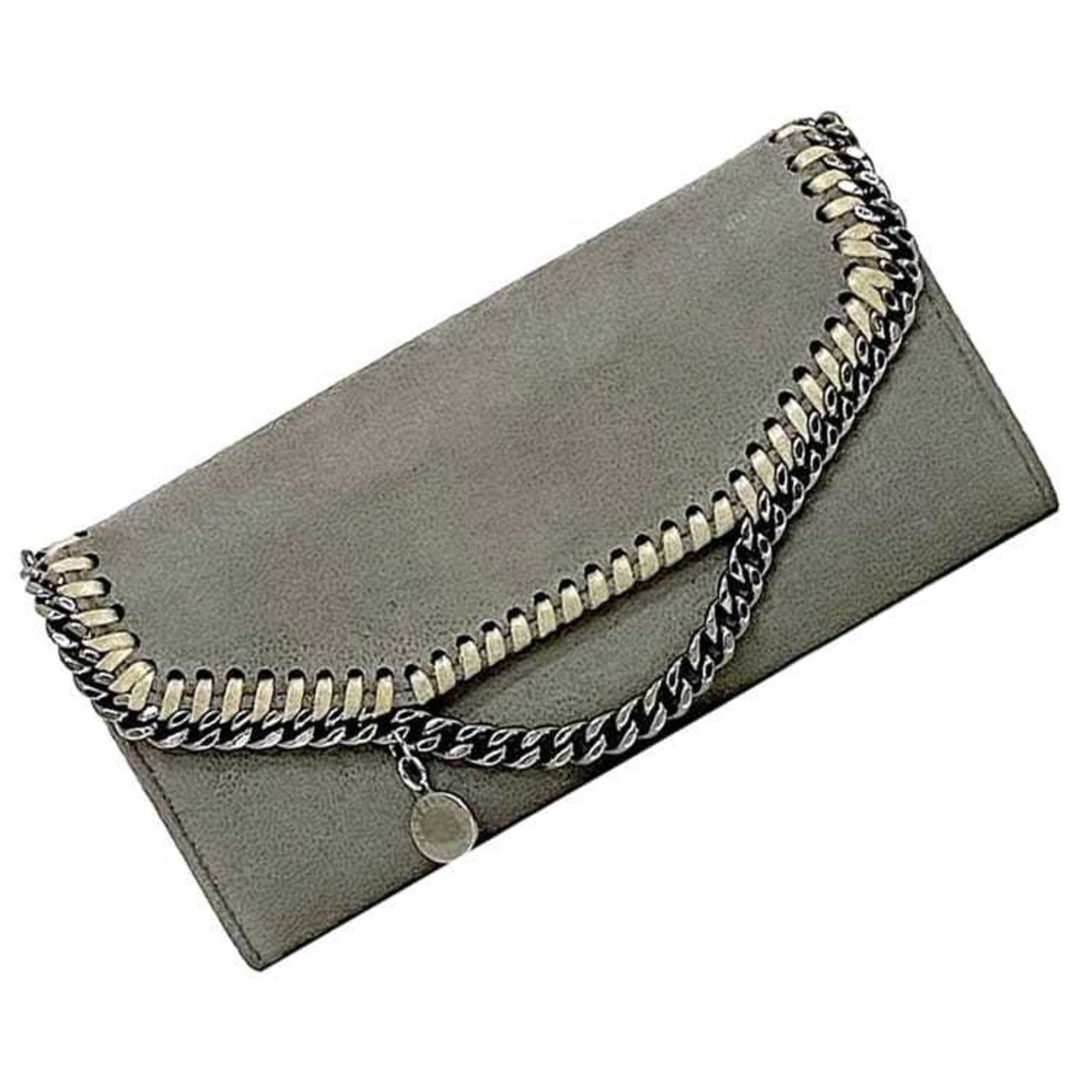 Stella McCartney Stella McCartney Bi-fold Long Wallet ec-22713 Grey Falabella 391835 W9132 WI17 1220 Synthetic Leather STELLA McCARTNEY Chain Folding Flap Women's Size ONE SIZE - 1 Thumbnail