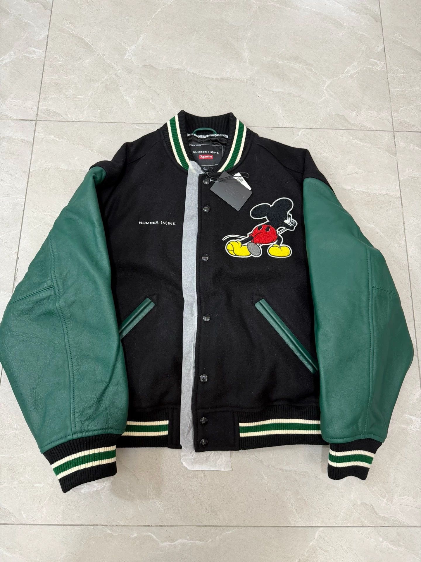 Supreme x NUMBER(N)INE x Mickey Mouse WEEK8 Varsity Jacket