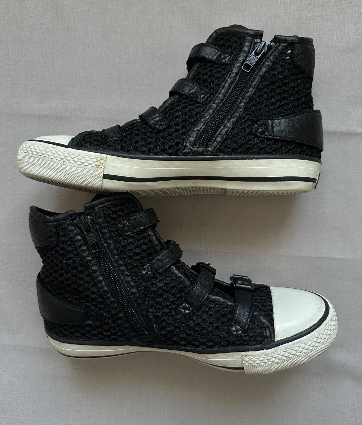 ASH Ash Vanessa mesh hi top strap buckle sneakers Size US 7 / IT 37 - 4 Thumbnail