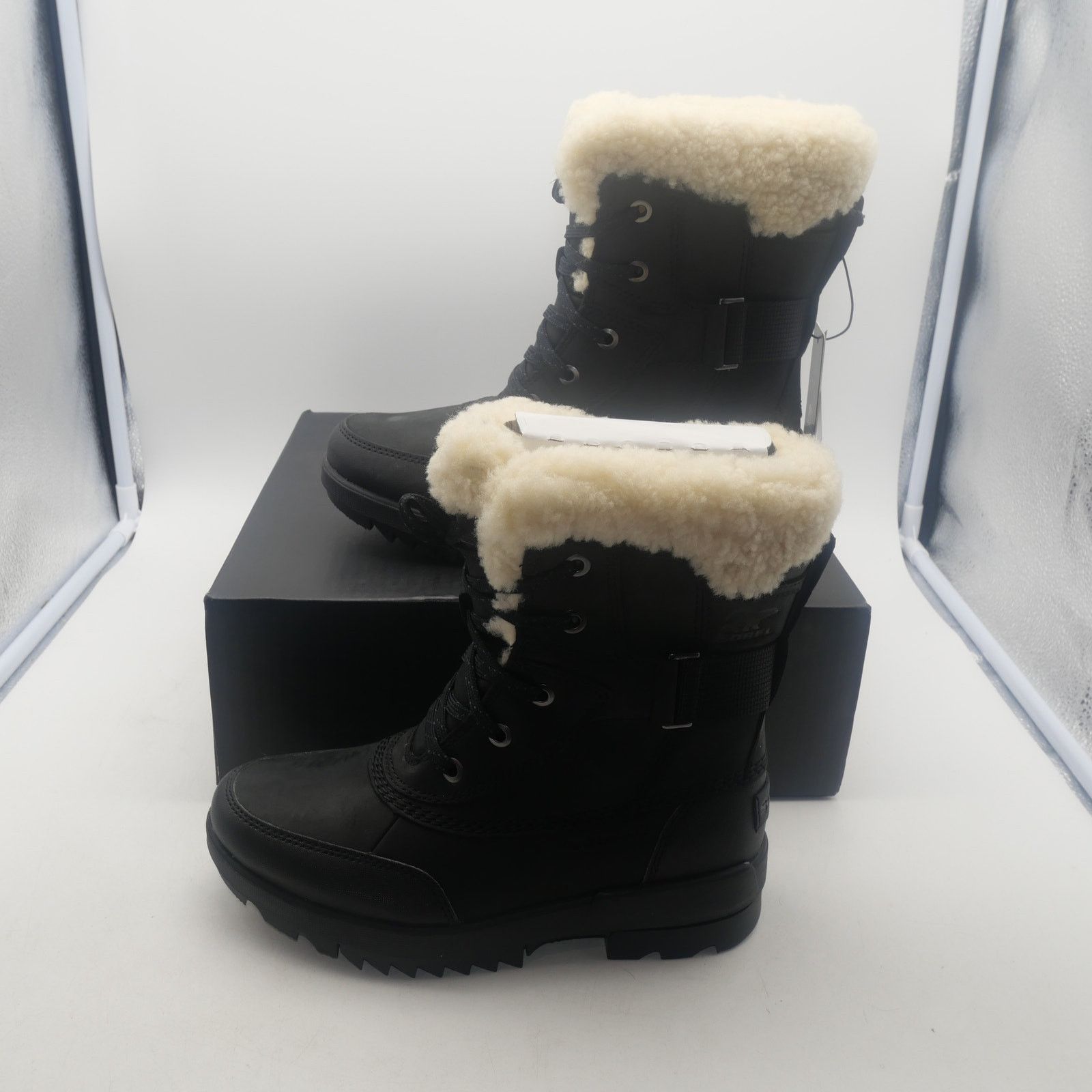 SOREL NEW Sorel Tivoli IV Parc Waterproof Boots Black Sea Salt Size US 6 / IT 36 - 8 Thumbnail