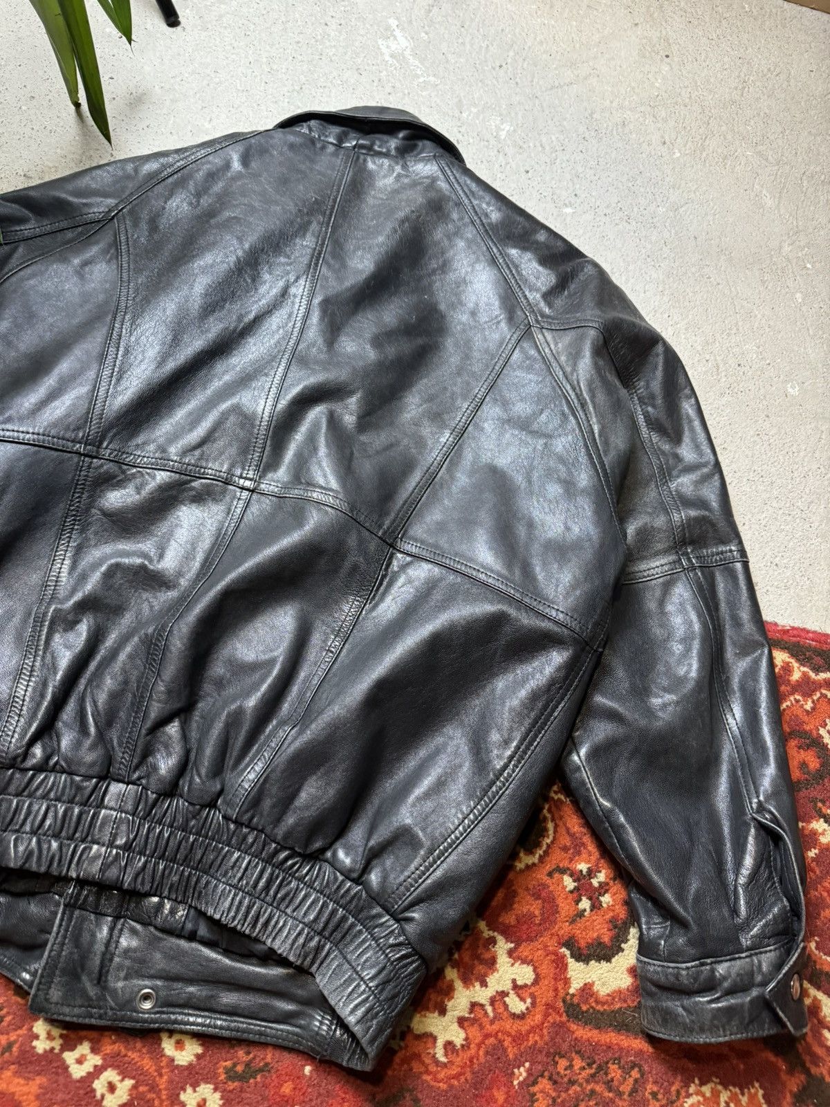 Vintage Vintage Y2K Carlo Santini Leather Opium Faded Bomber Jacket Size US S / EU 44-46 / 1 - 15 Thumbnail