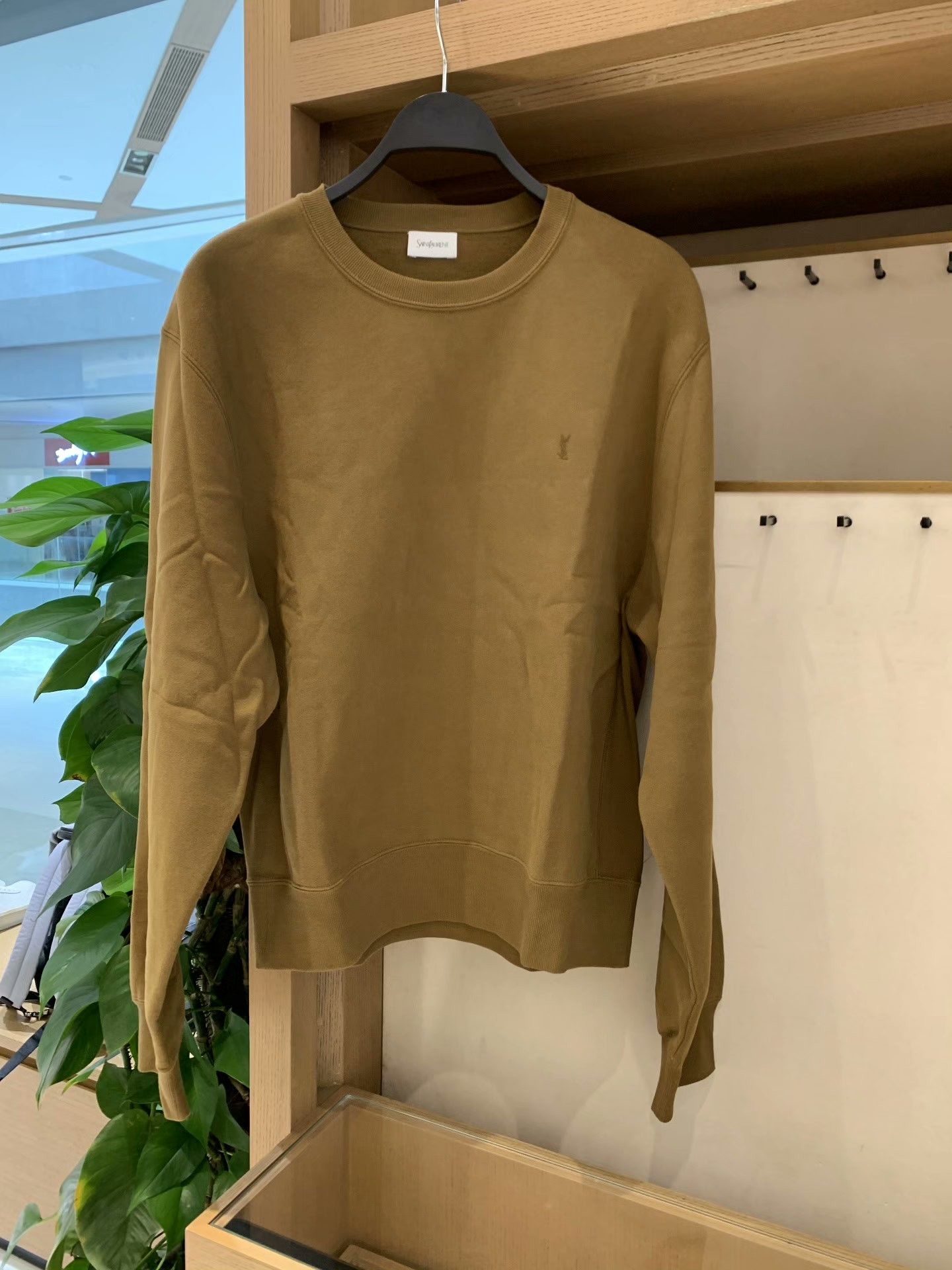 Saint Laurent Paris Saint Laurent Men's Brown Crewneck Sweatshirt Size US L / EU 52-54 / 3 - 1 Thumbnail