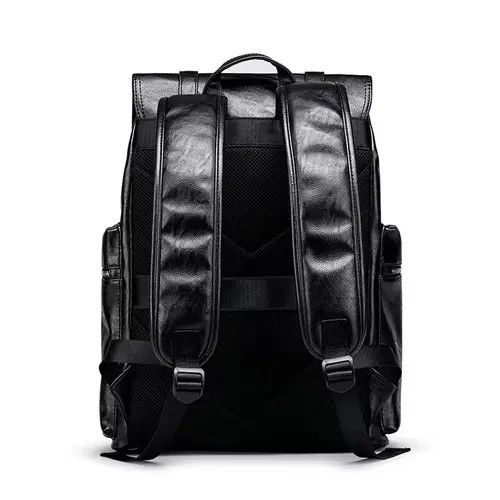 VIBE Capacity Streetwear PU Leather Backpack Bag Size ONE SIZE - 3 Thumbnail