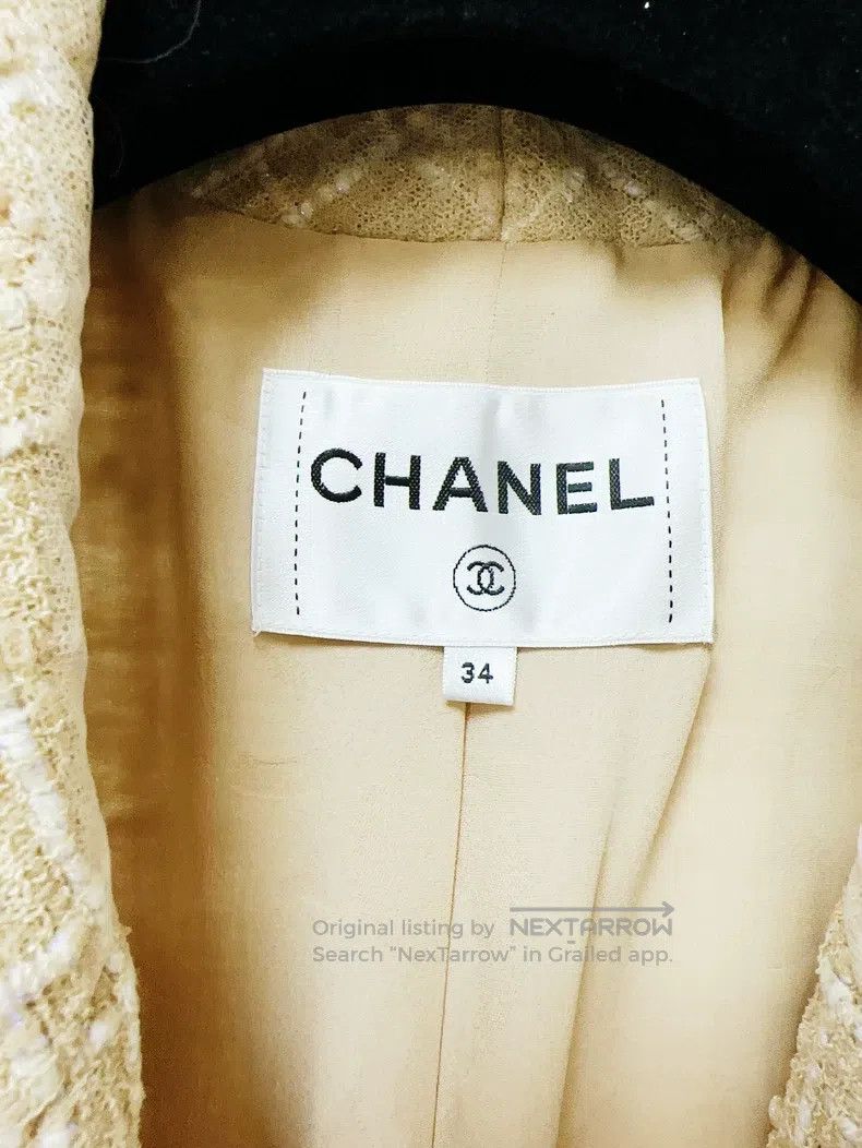 Chanel Chanel 19S beach series gold plaid long-sleeved suit jacke Size XXS / US 00 / IT 34 - 5 Thumbnail