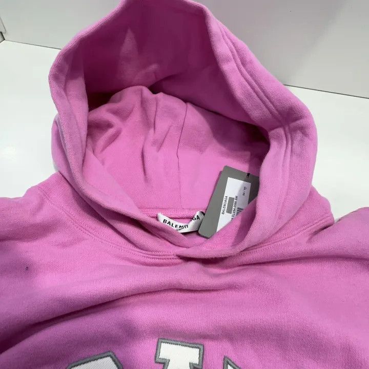 Balenciaga Balenciaga Pink Graphic Hoodie for Women 0079-2507 Size S / US 4 / IT 40 - 7 Thumbnail