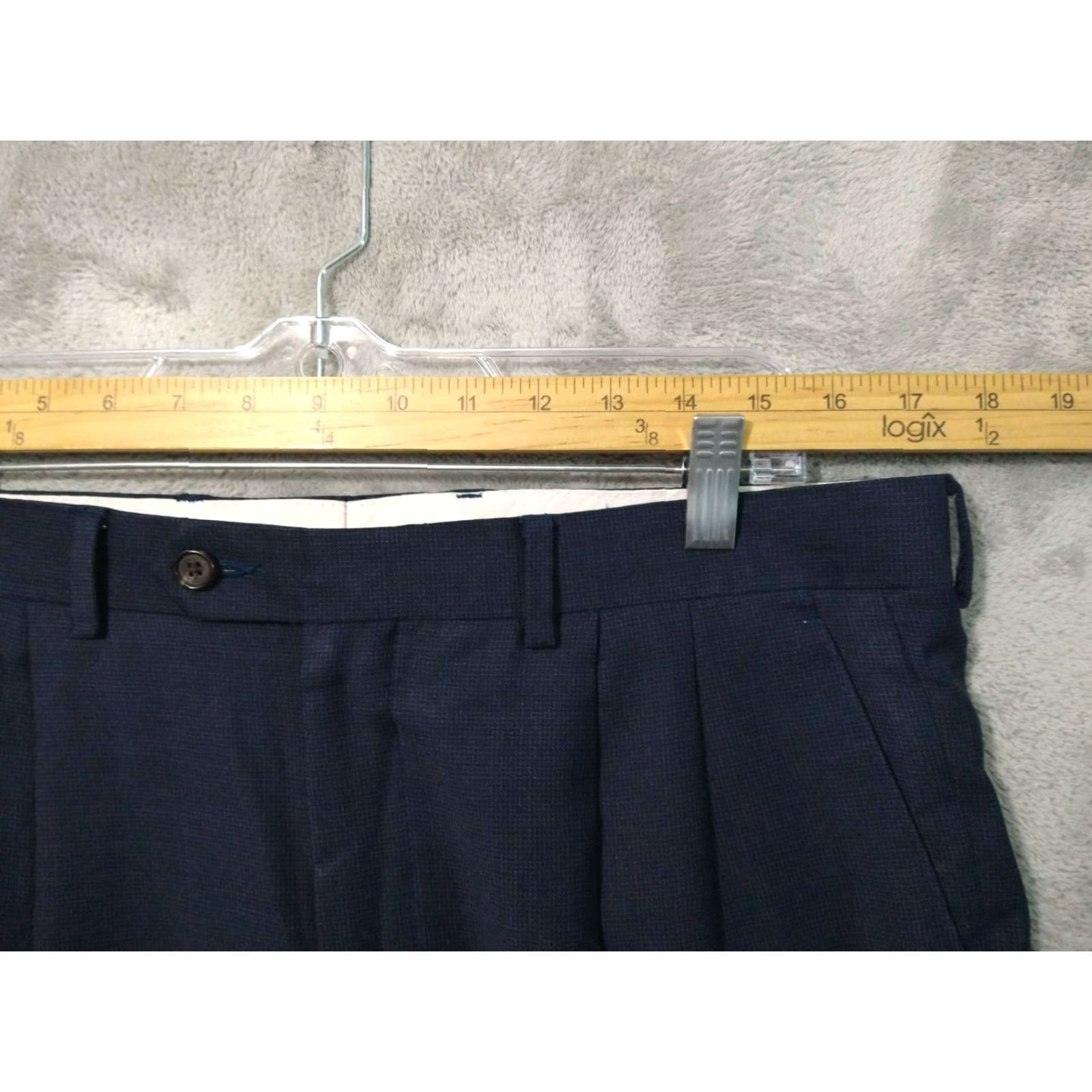Ralph Lauren Ralph Lauren Pants Mens 34x32 Blue Wool Pleated Dress Straight Leg Mid Rise City Preppy Wedding Mens Size US 34 / EU 50 - 3 Thumbnail