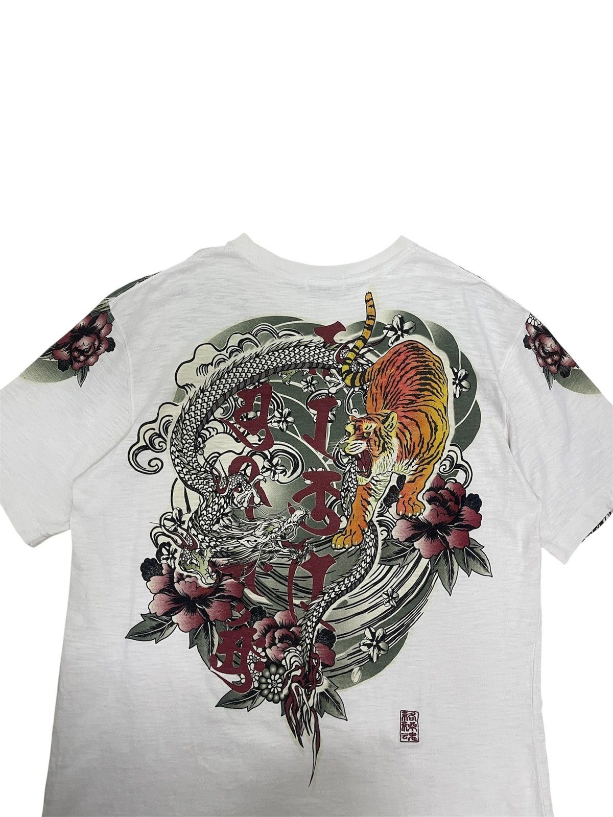 Karakuri Tamashii Y2K Karakuri Tamashii Dragon VS Tiger Overprint Sukajan Tee Size US L / EU 52-54 / 3 - 4 Thumbnail
