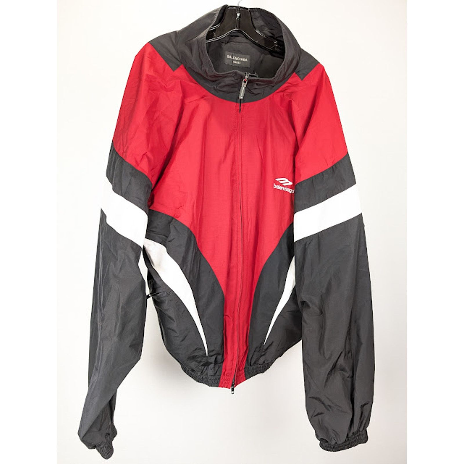 Balenciaga o1rshd1 Off Shoulder Tracksuit Jacket in Black Size US S / EU 44-46 / 1 - 3 Thumbnail