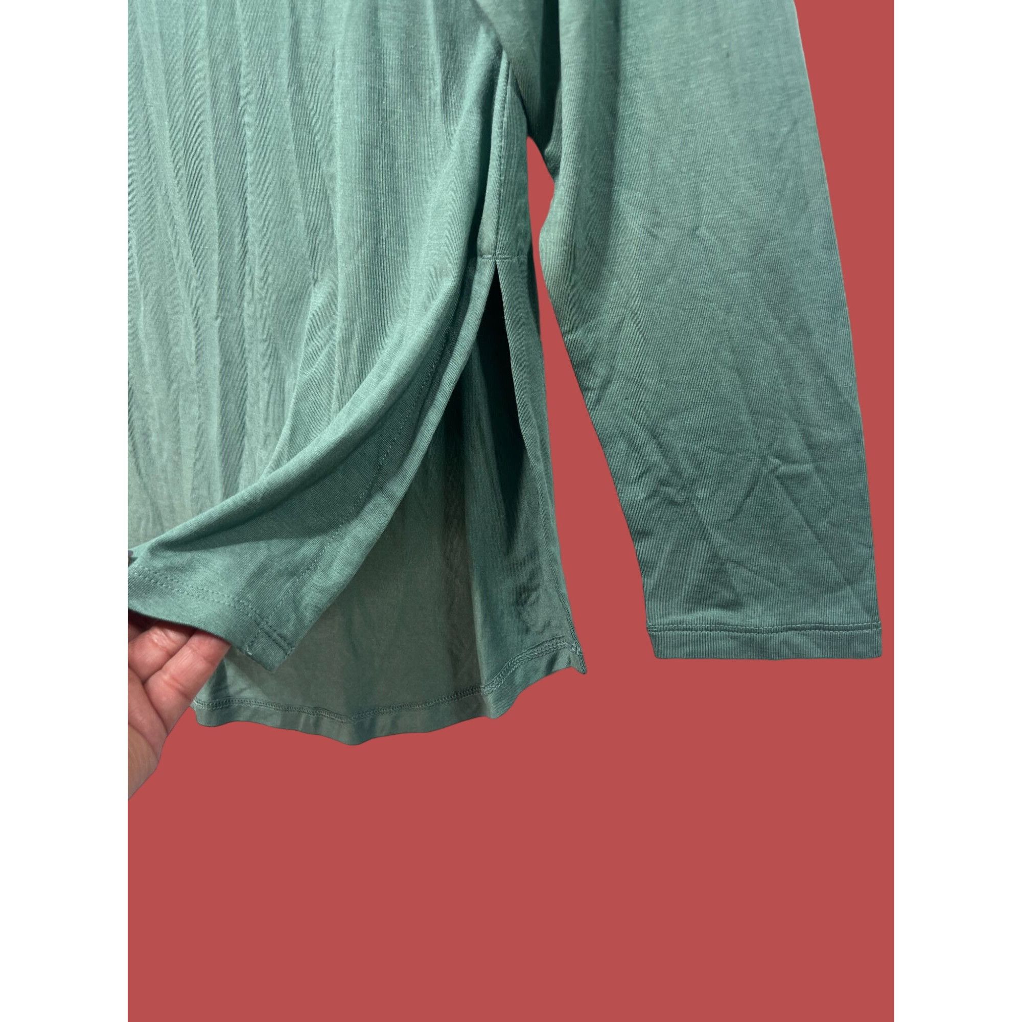 Other All In Motion - Women's Side Slit Long Sleeve Top - Green - Size XS / US 0-2 / IT 36-38 - 12 Thumbnail
